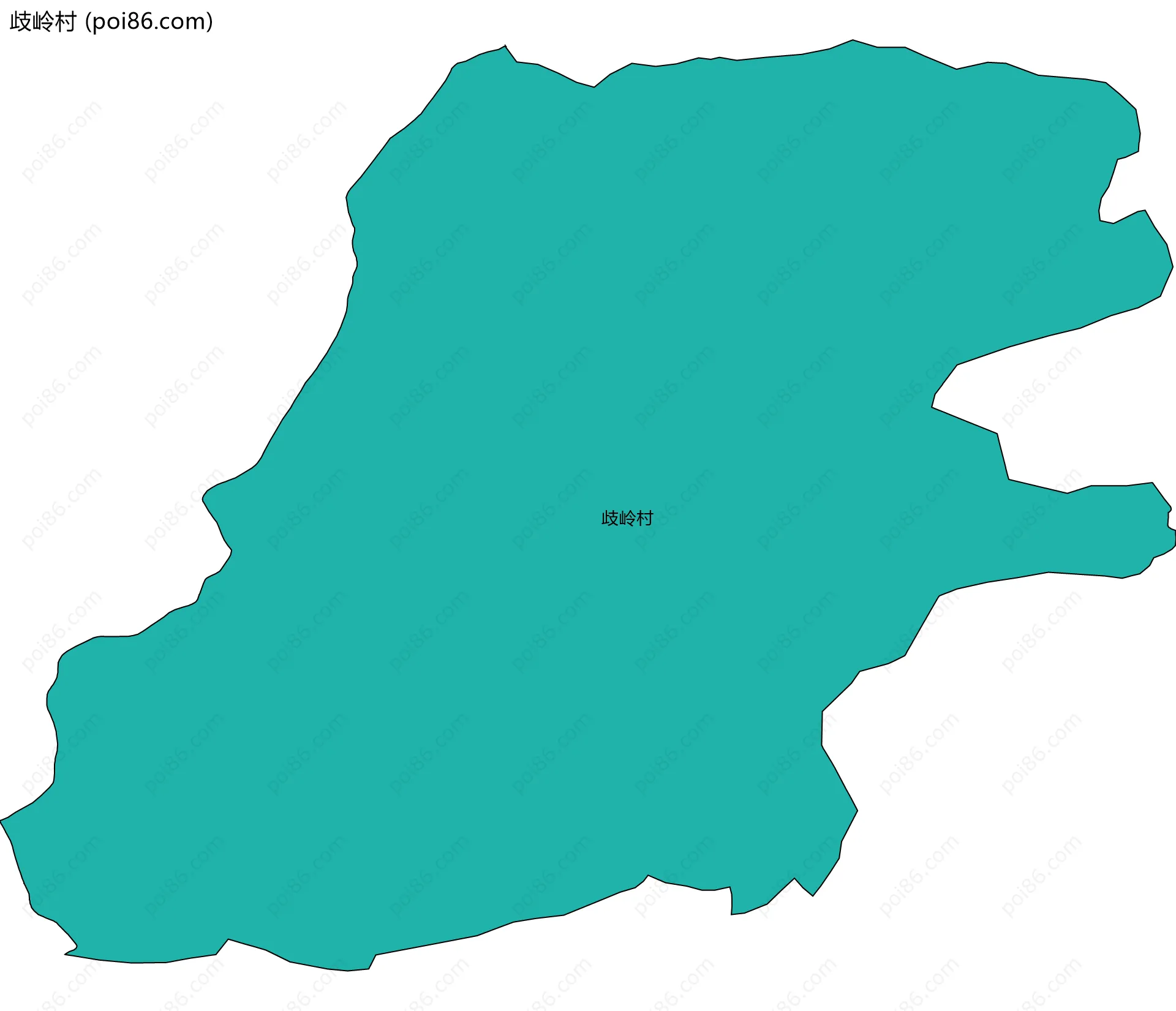 歧岭村边界地图