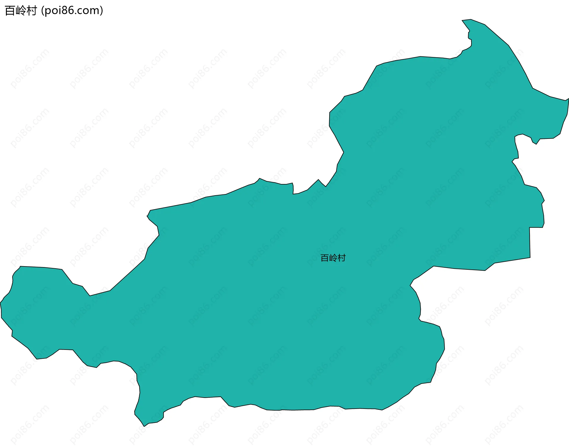 百岭村边界地图