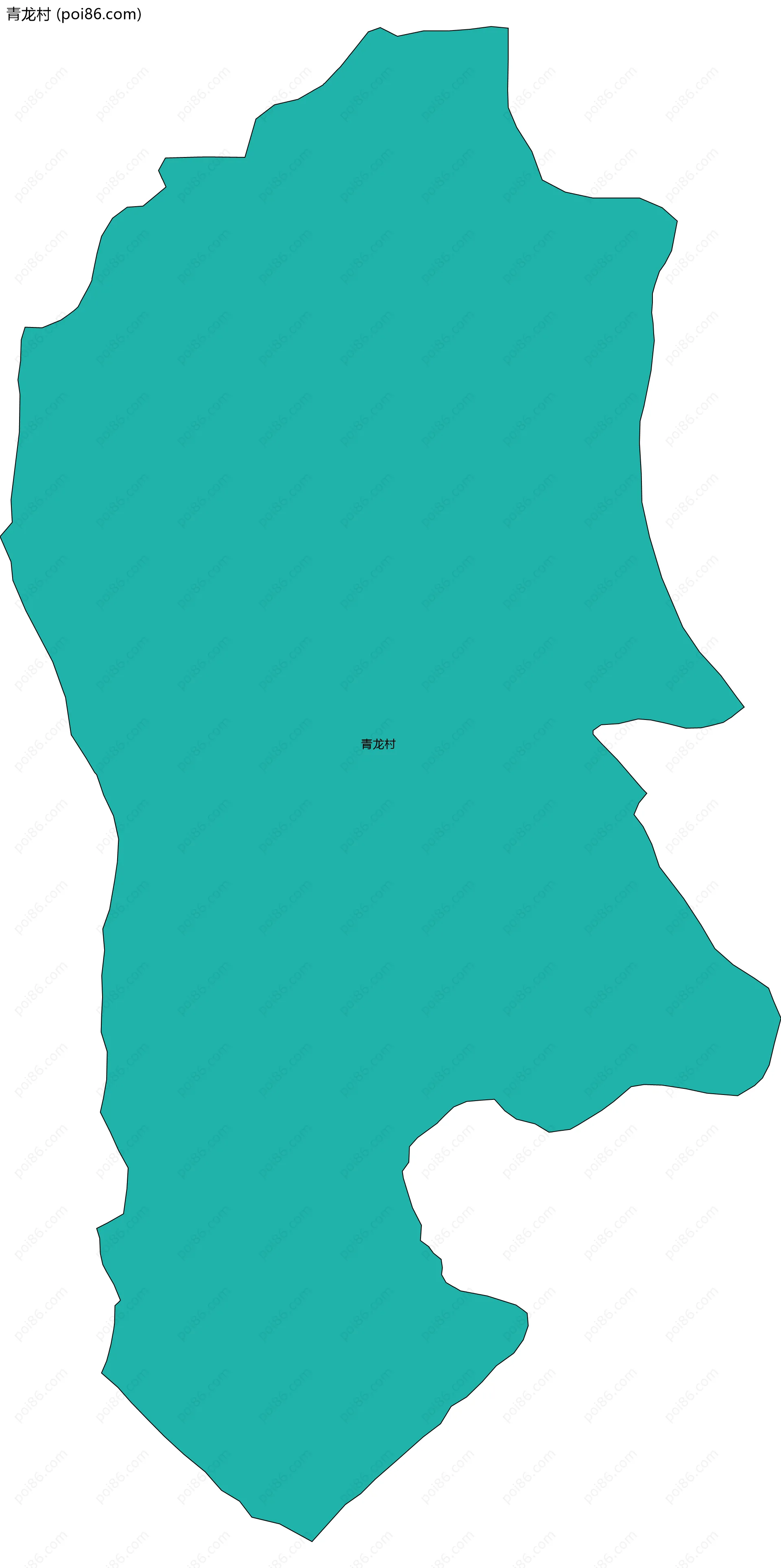 青龙村边界地图