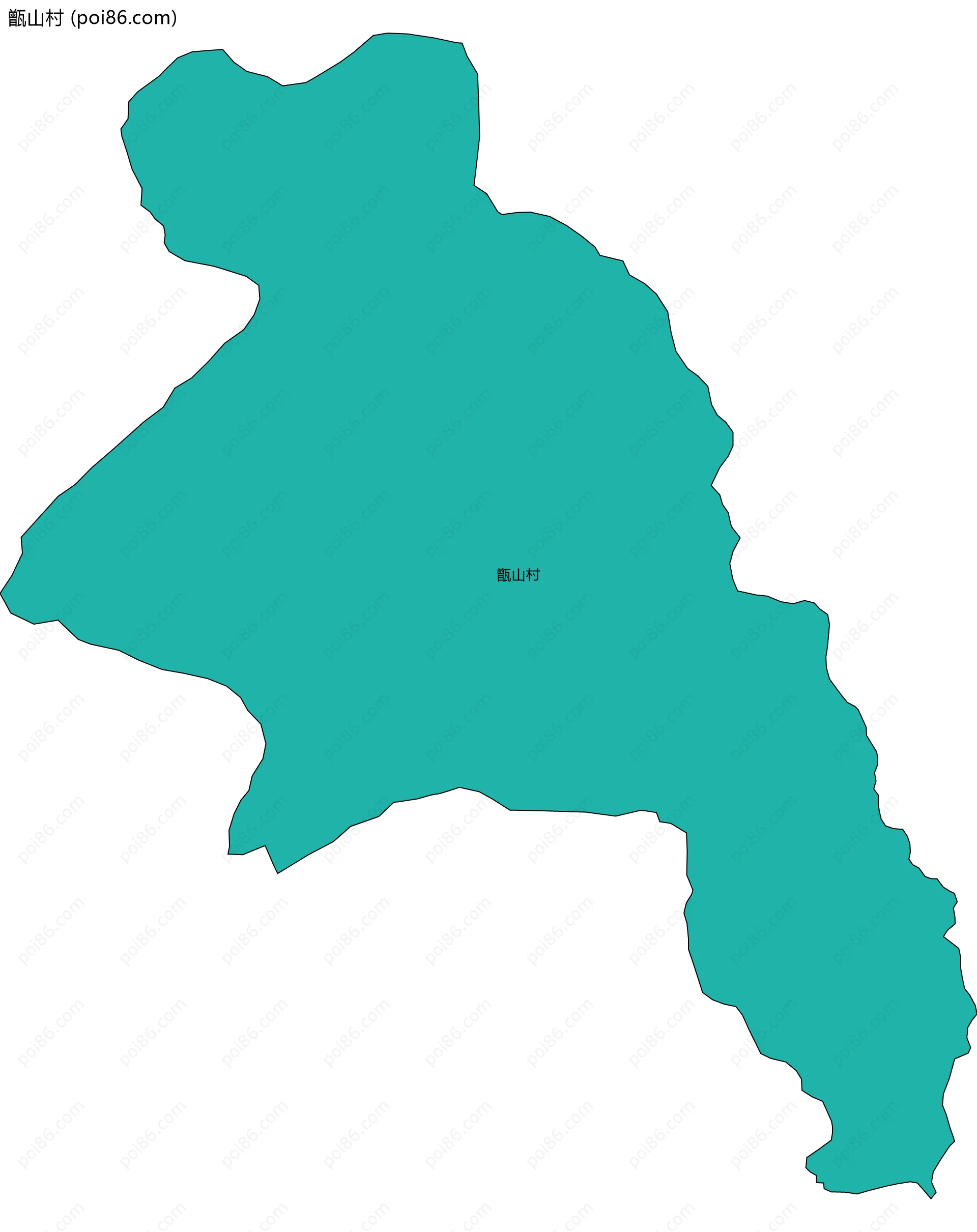 甑山村边界地图