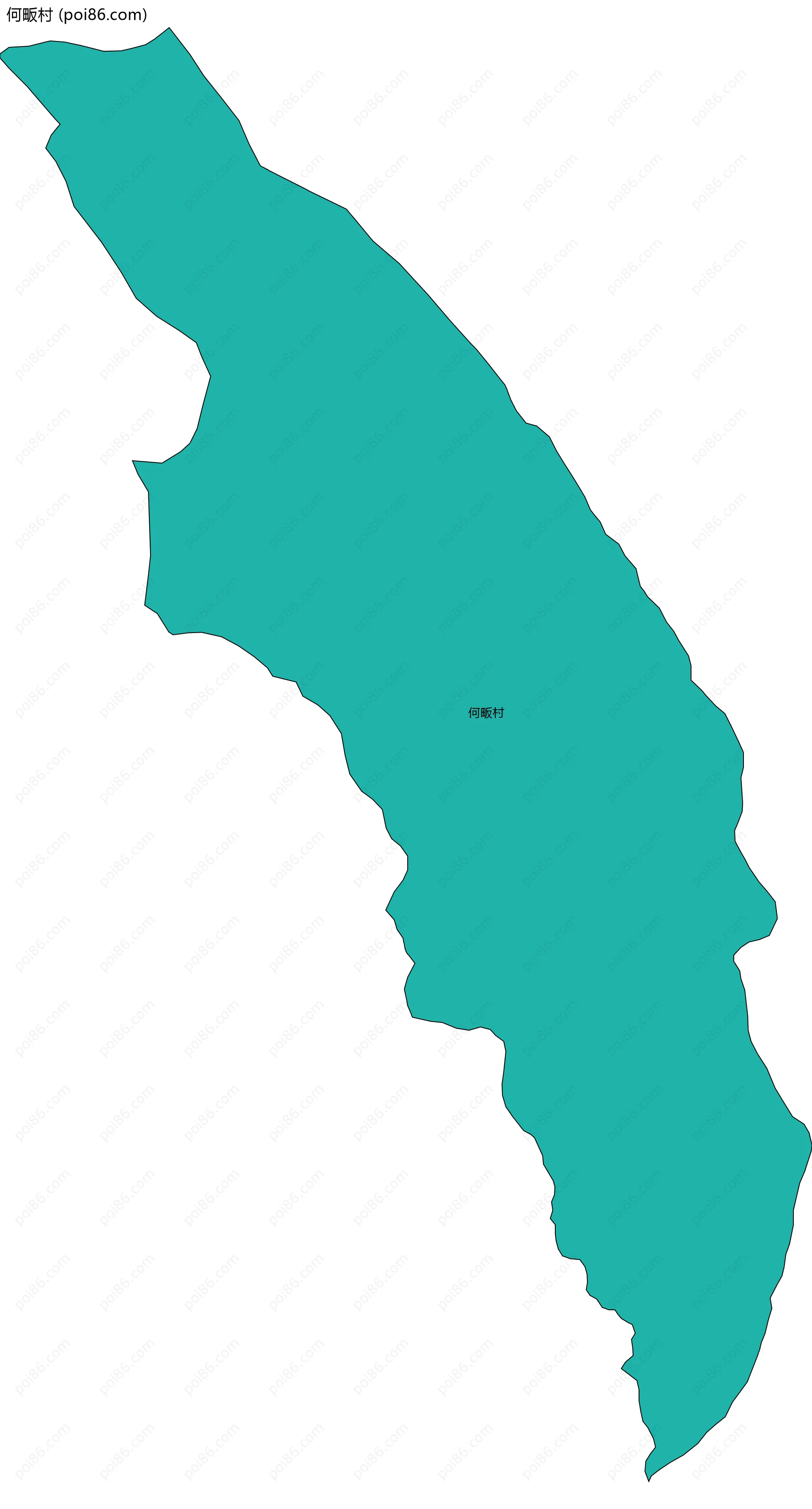 何畈村边界地图