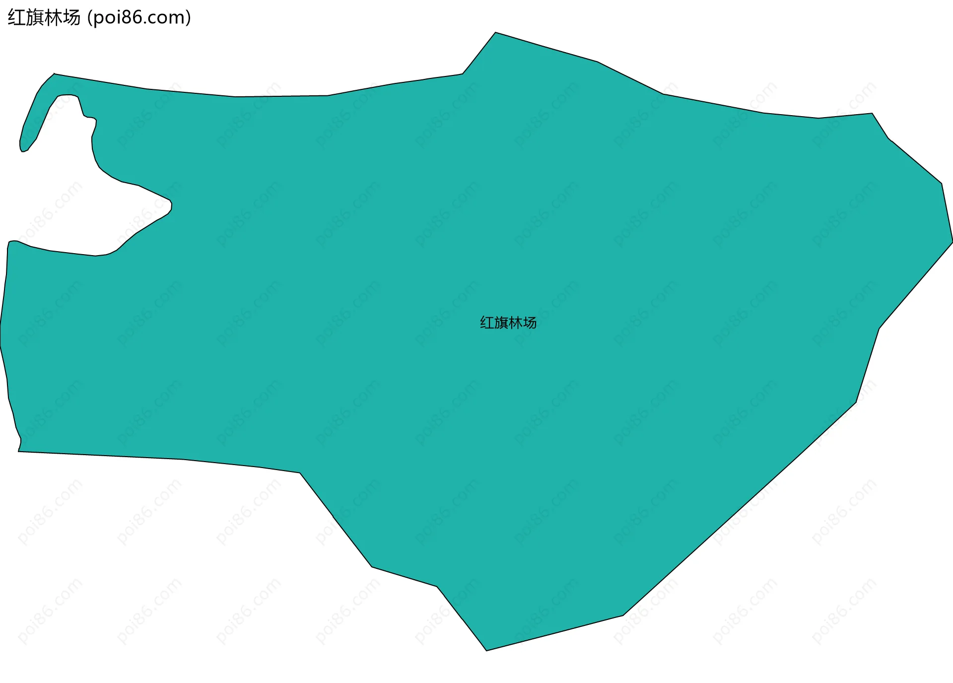 红旗林场边界地图