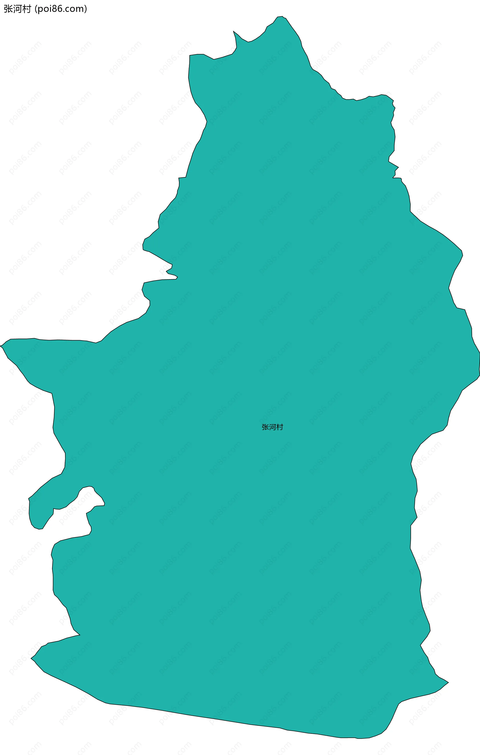 张河村边界地图