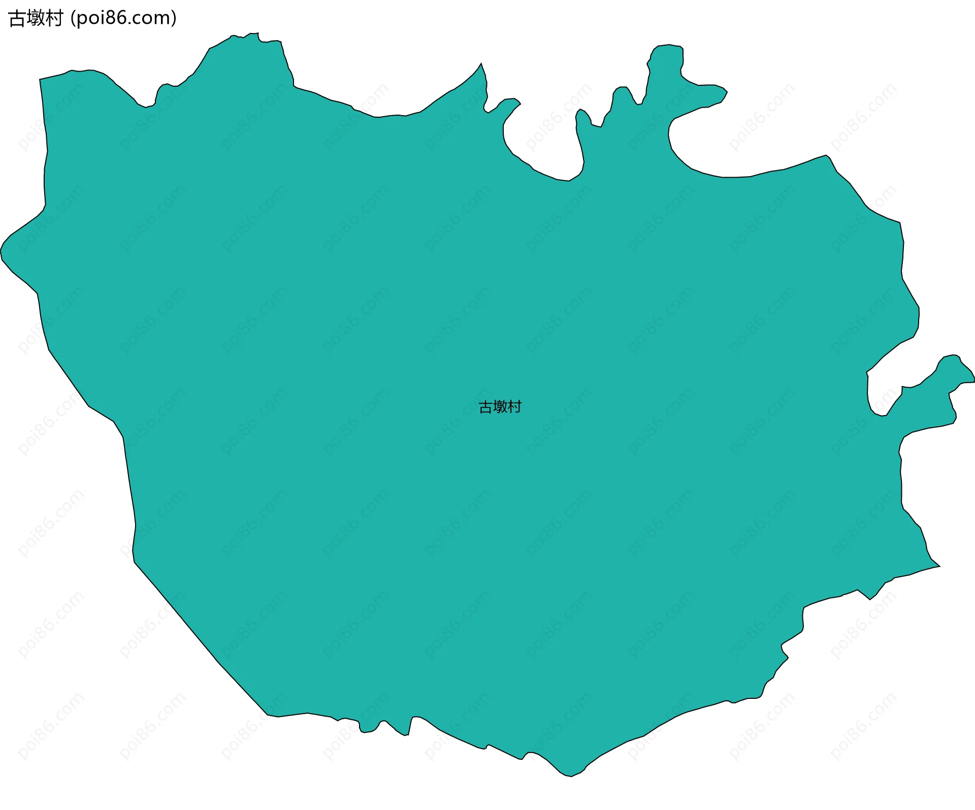 古墩村边界地图