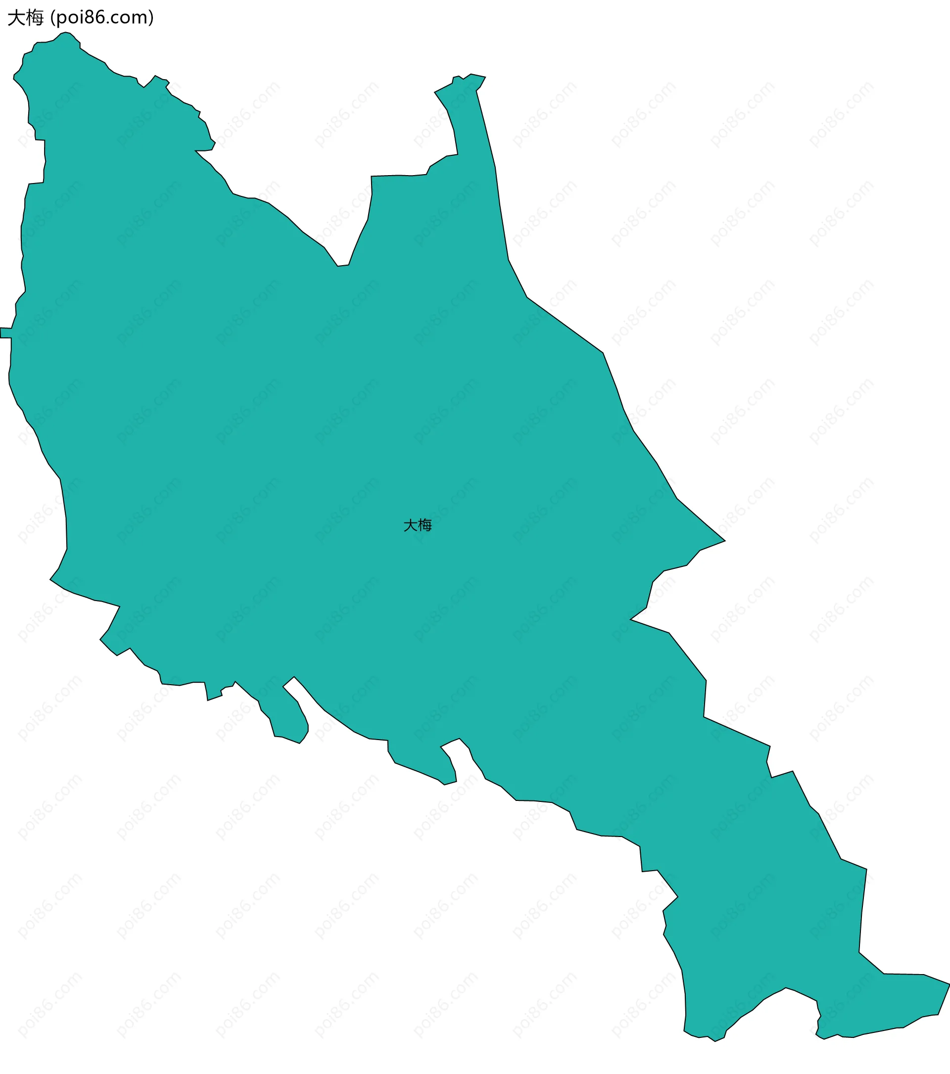 大梅边界地图