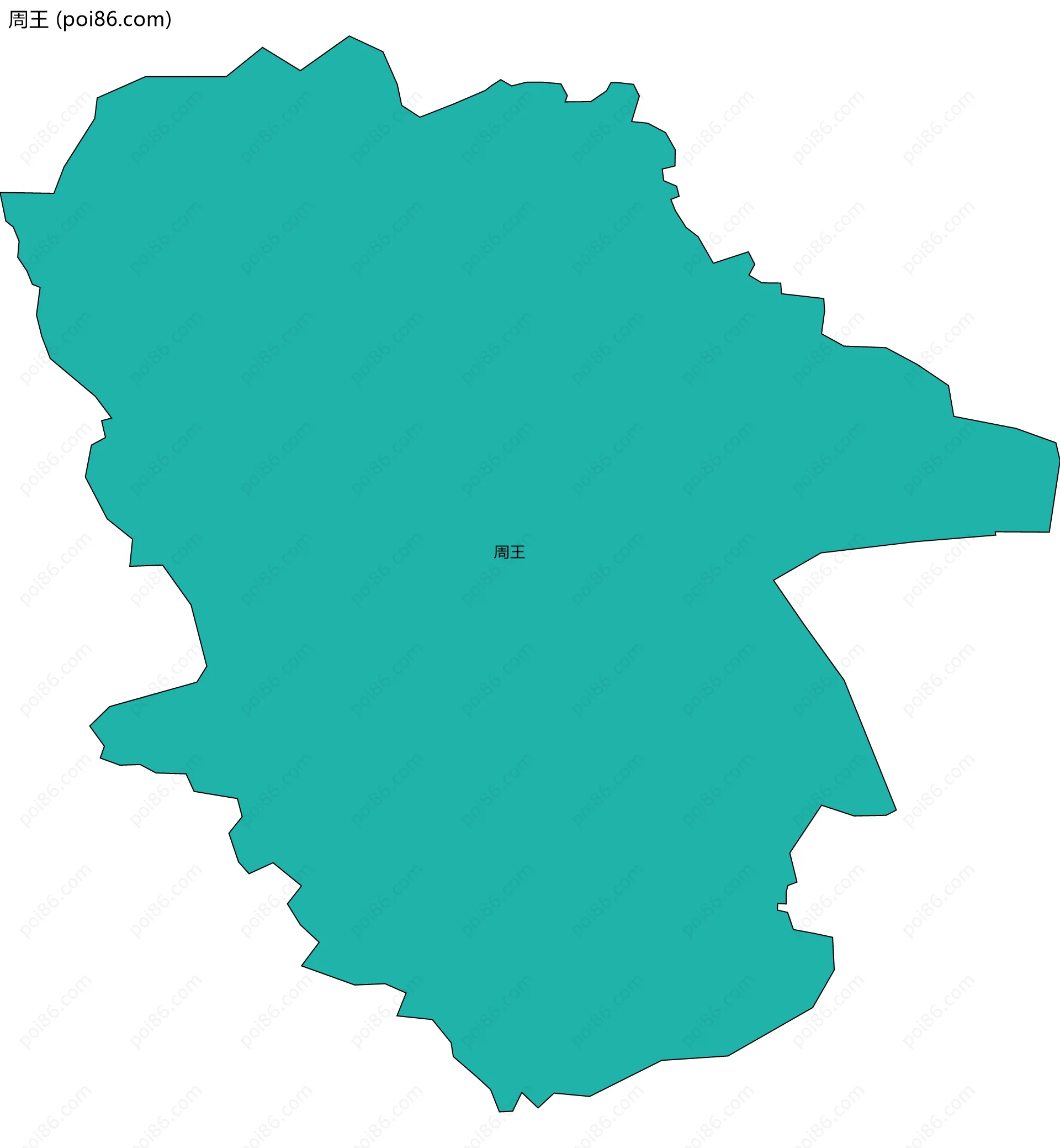 周王边界地图