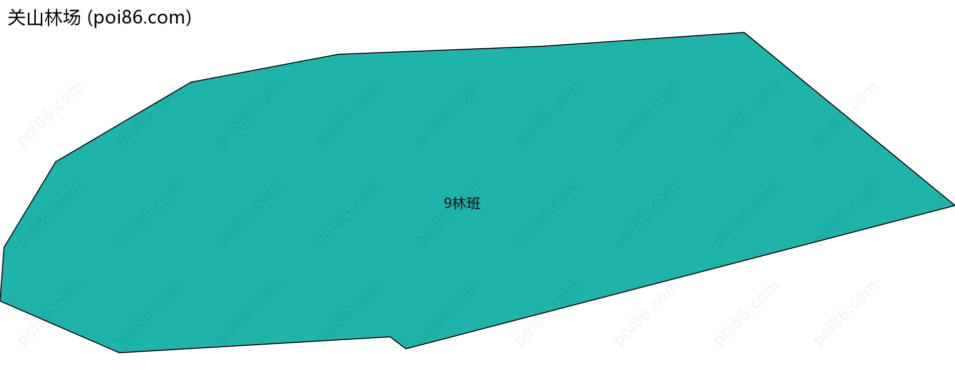 关山林场边界地图(五级行政区划)