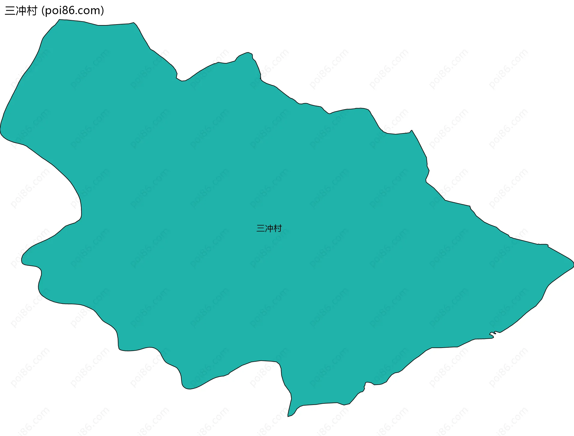 三冲村边界地图