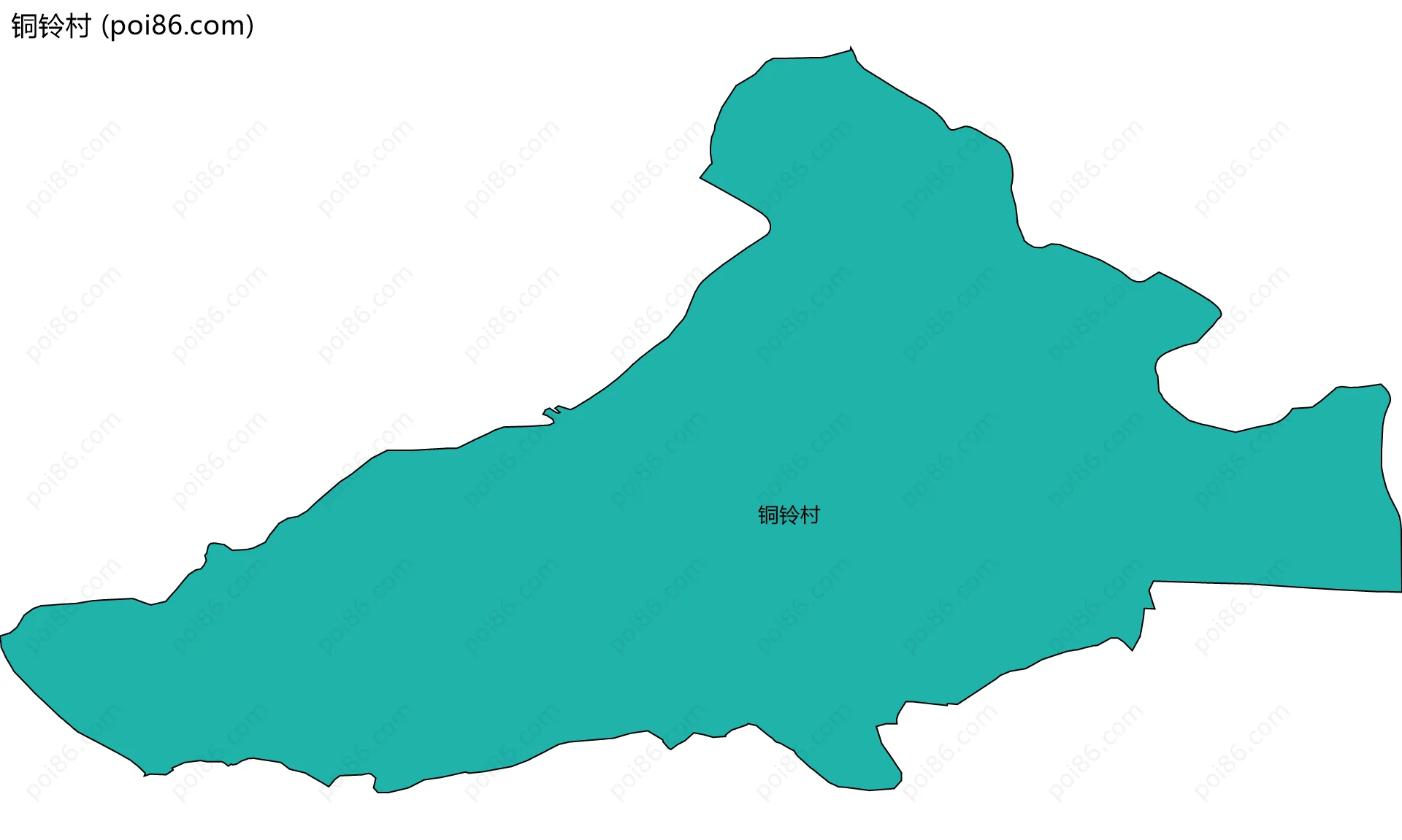 铜铃村边界地图