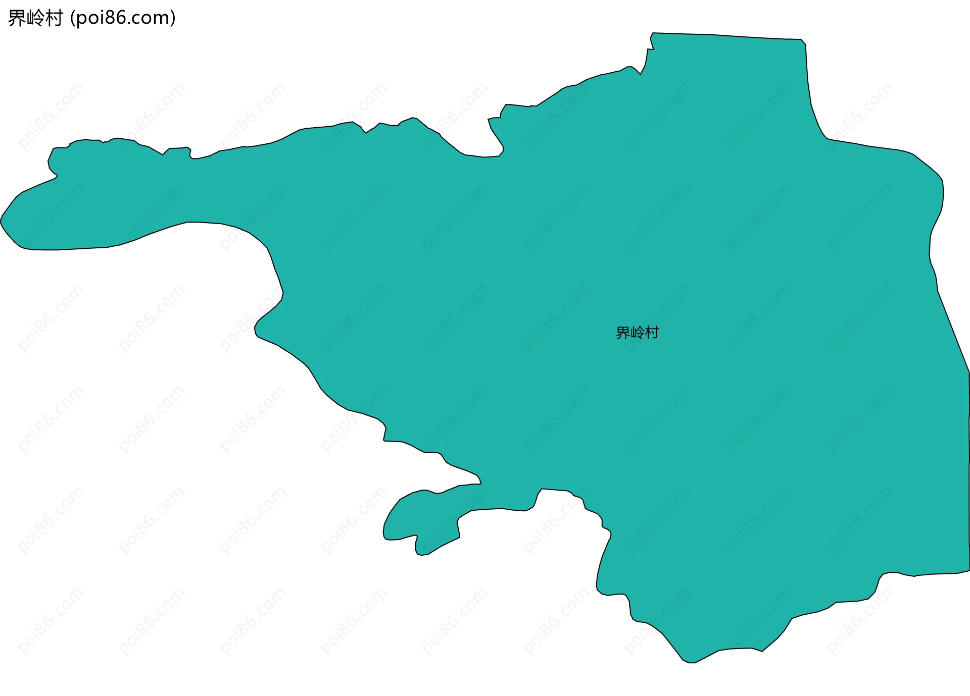 界岭村边界地图