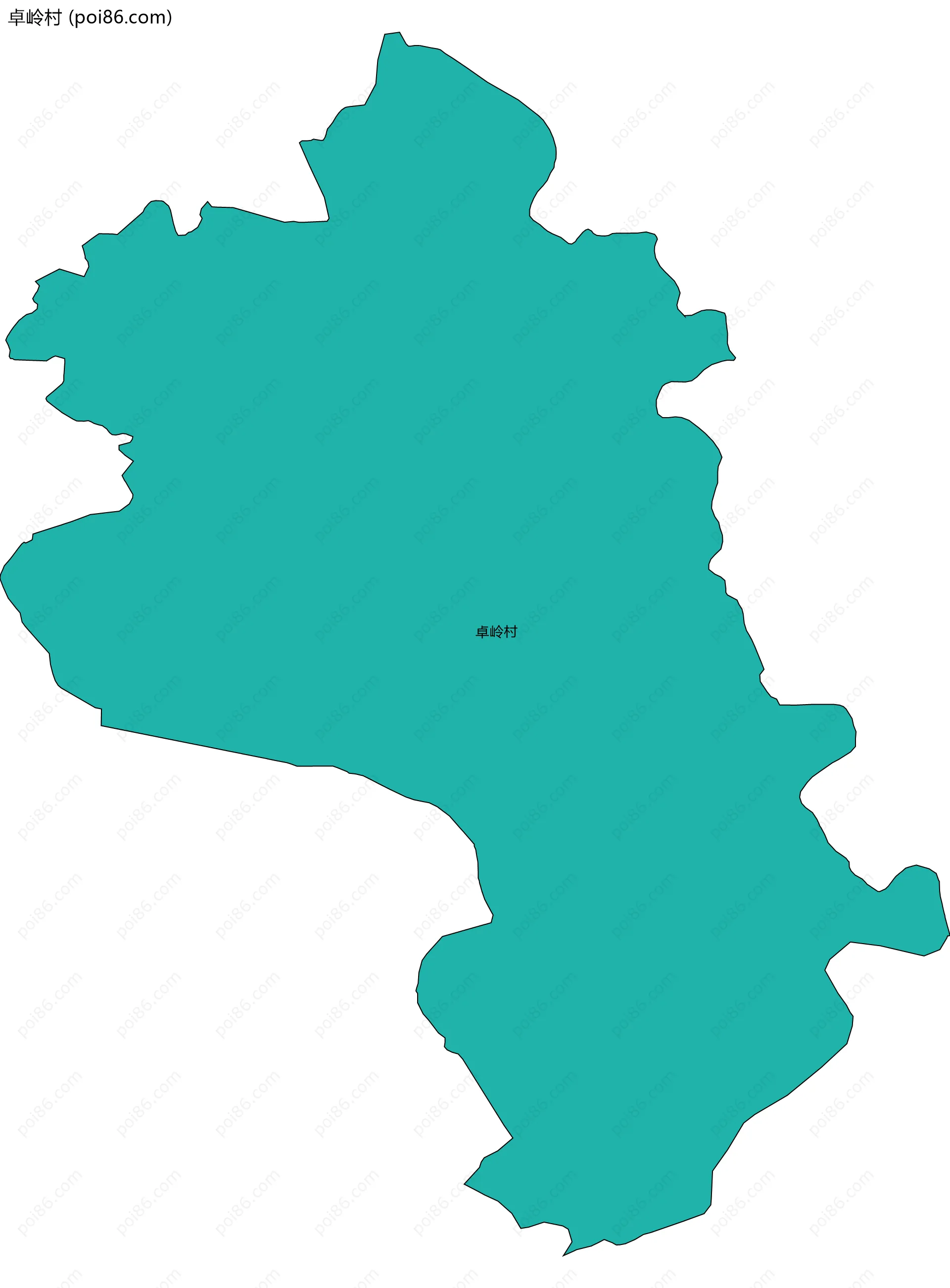 卓岭村边界地图