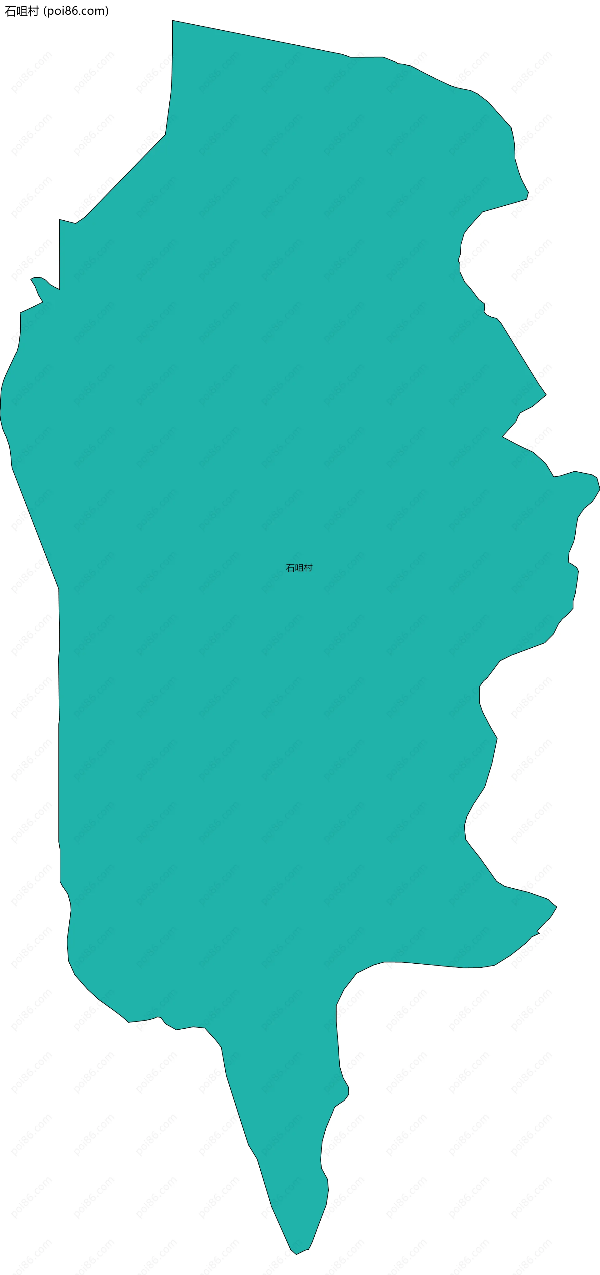 石咀村边界地图