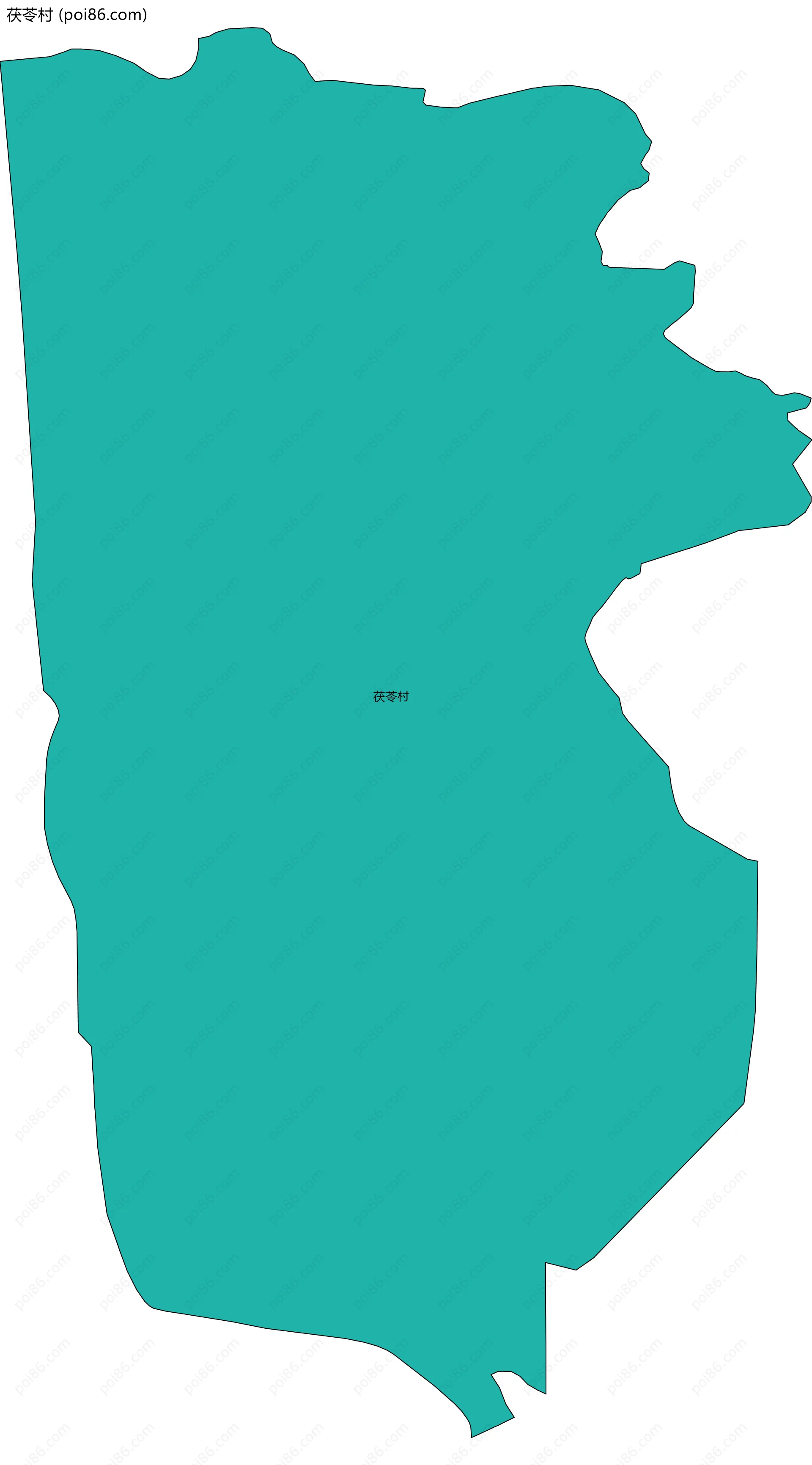 茯苓村边界地图