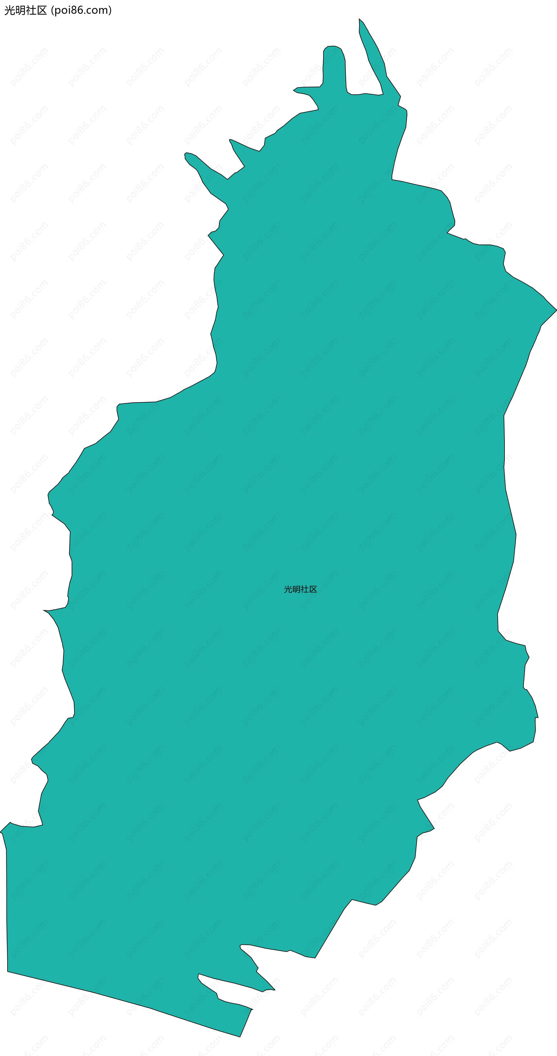光明社区边界地图