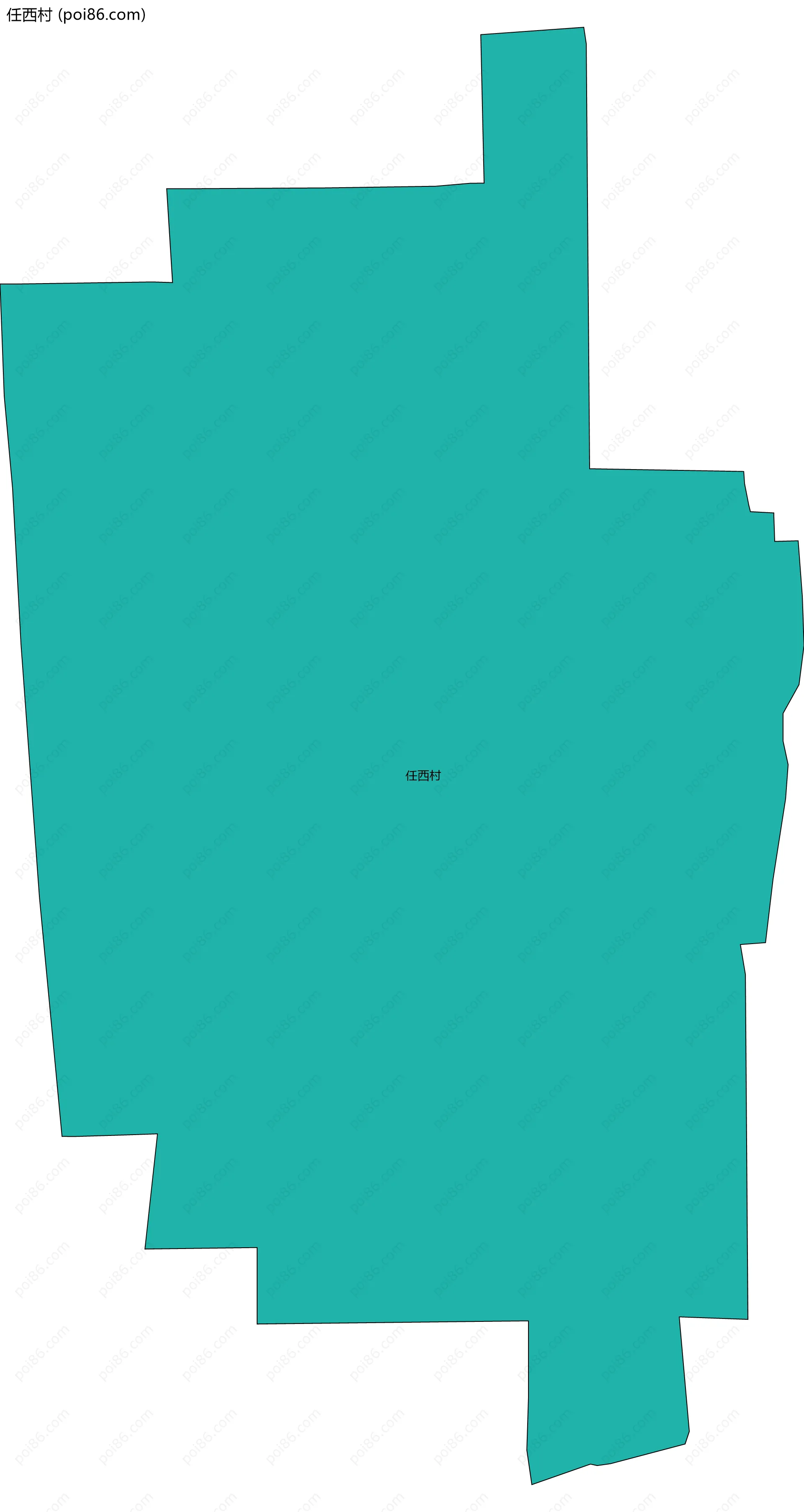 任西村边界地图
