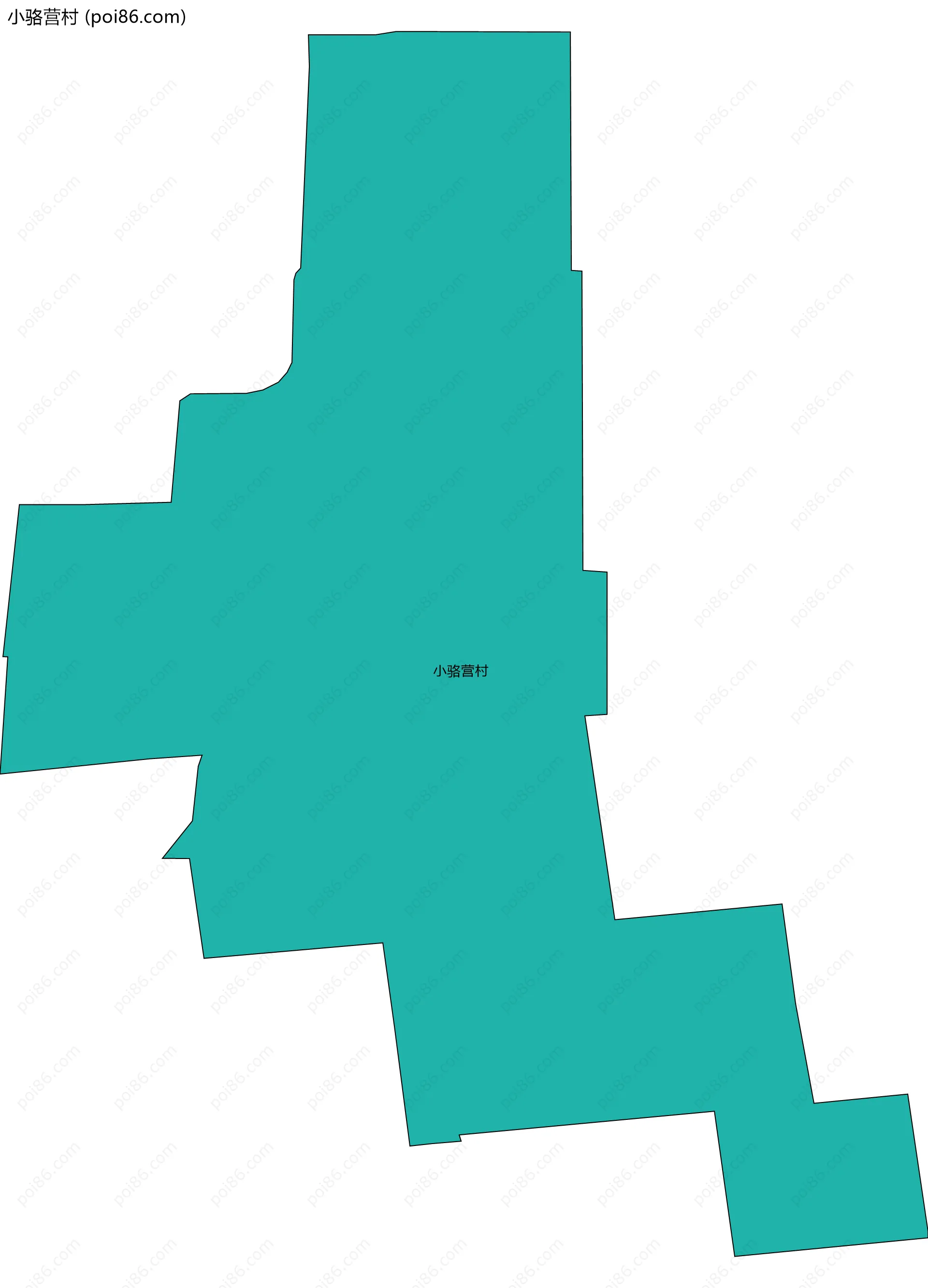 小骆营村边界地图