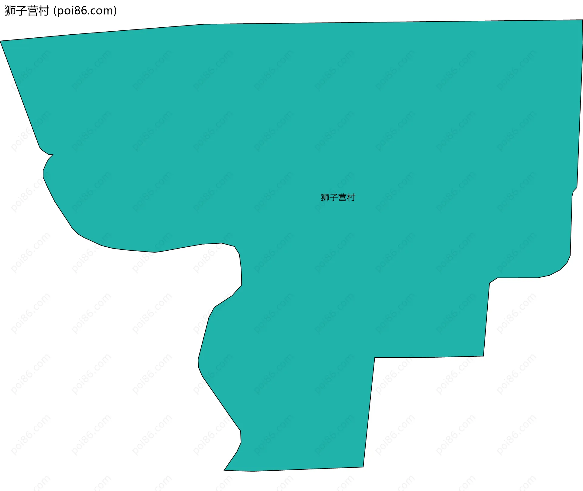 狮子营村边界地图