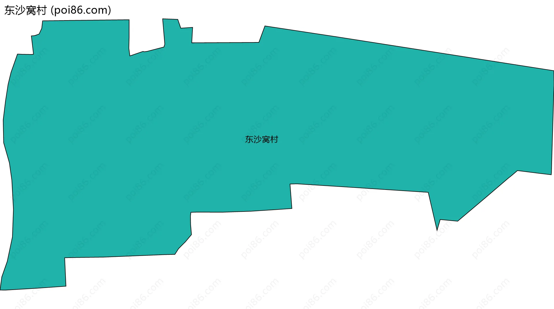 东沙窝村边界地图