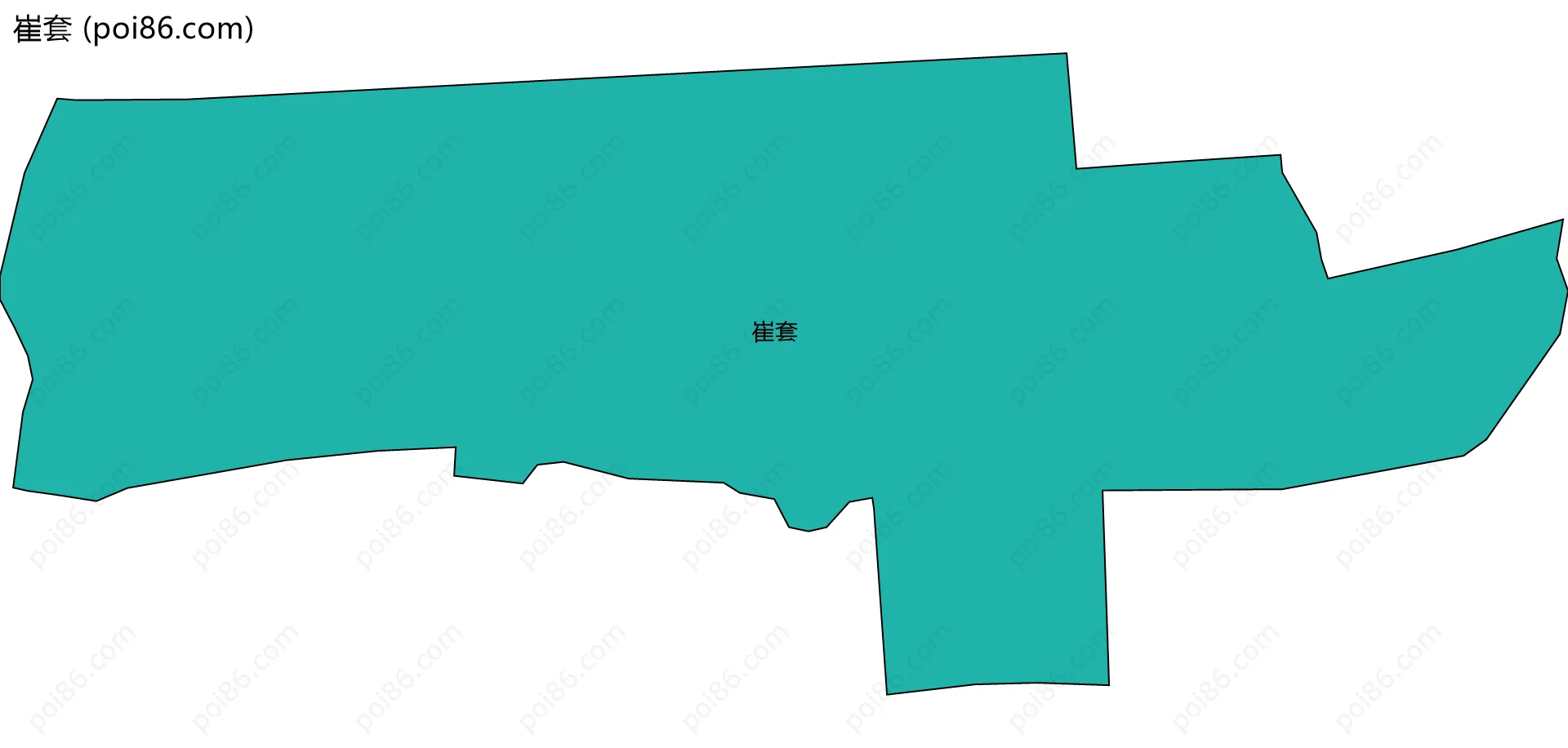 崔套边界地图