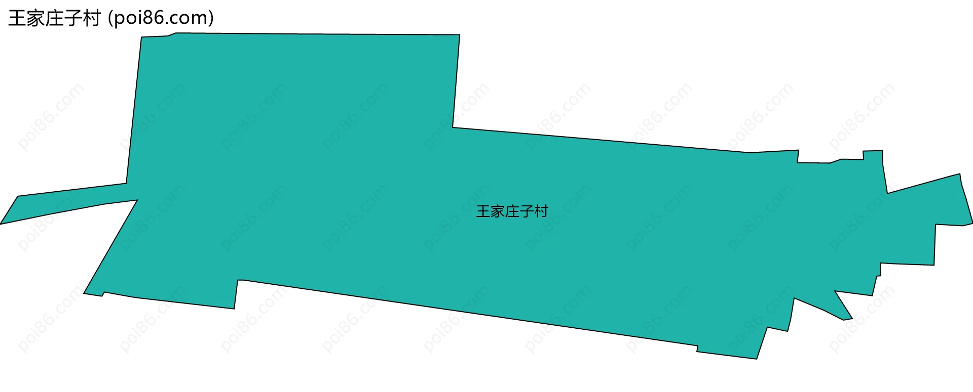 王家庄子村边界地图