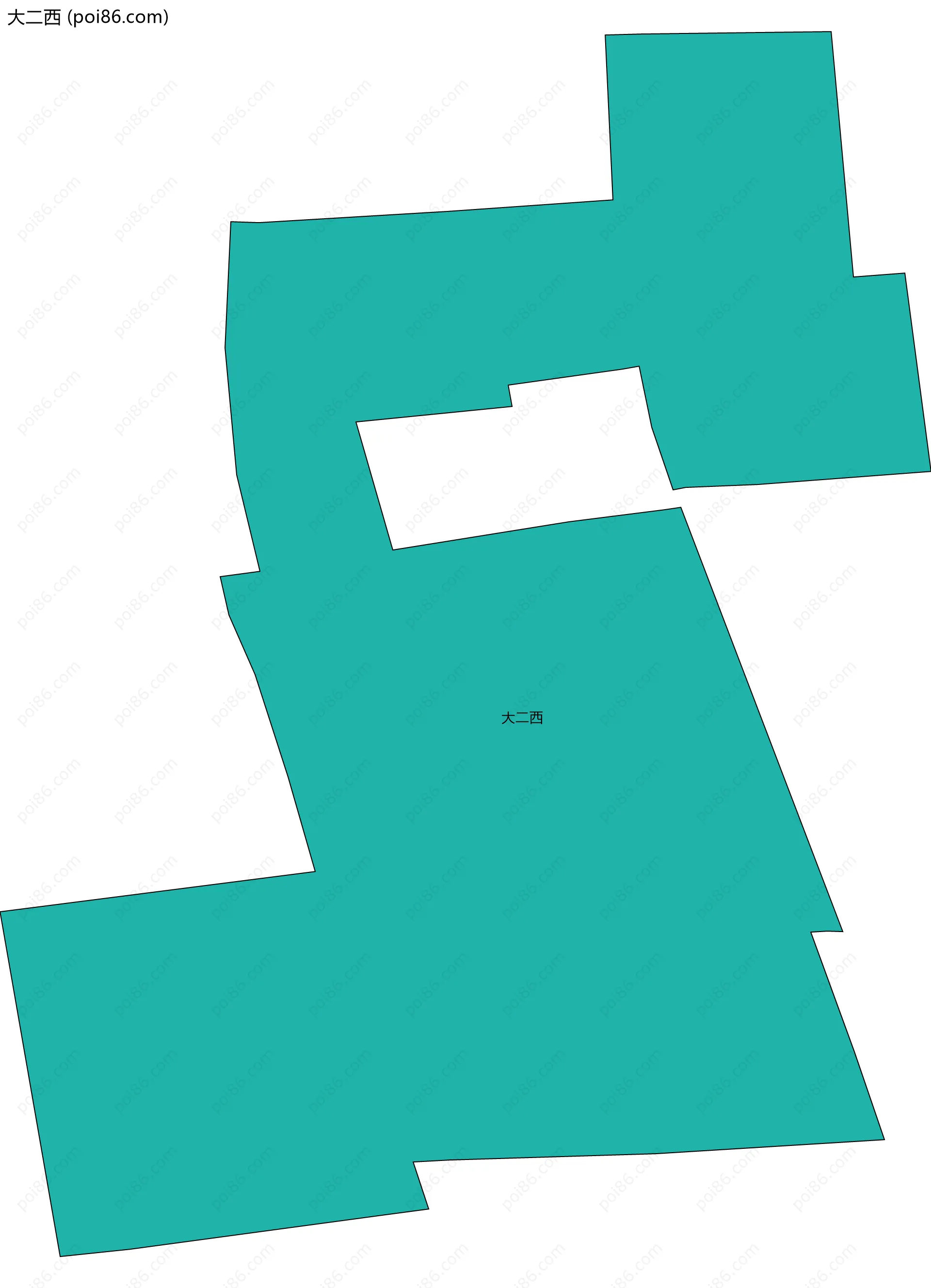 大二西边界地图
