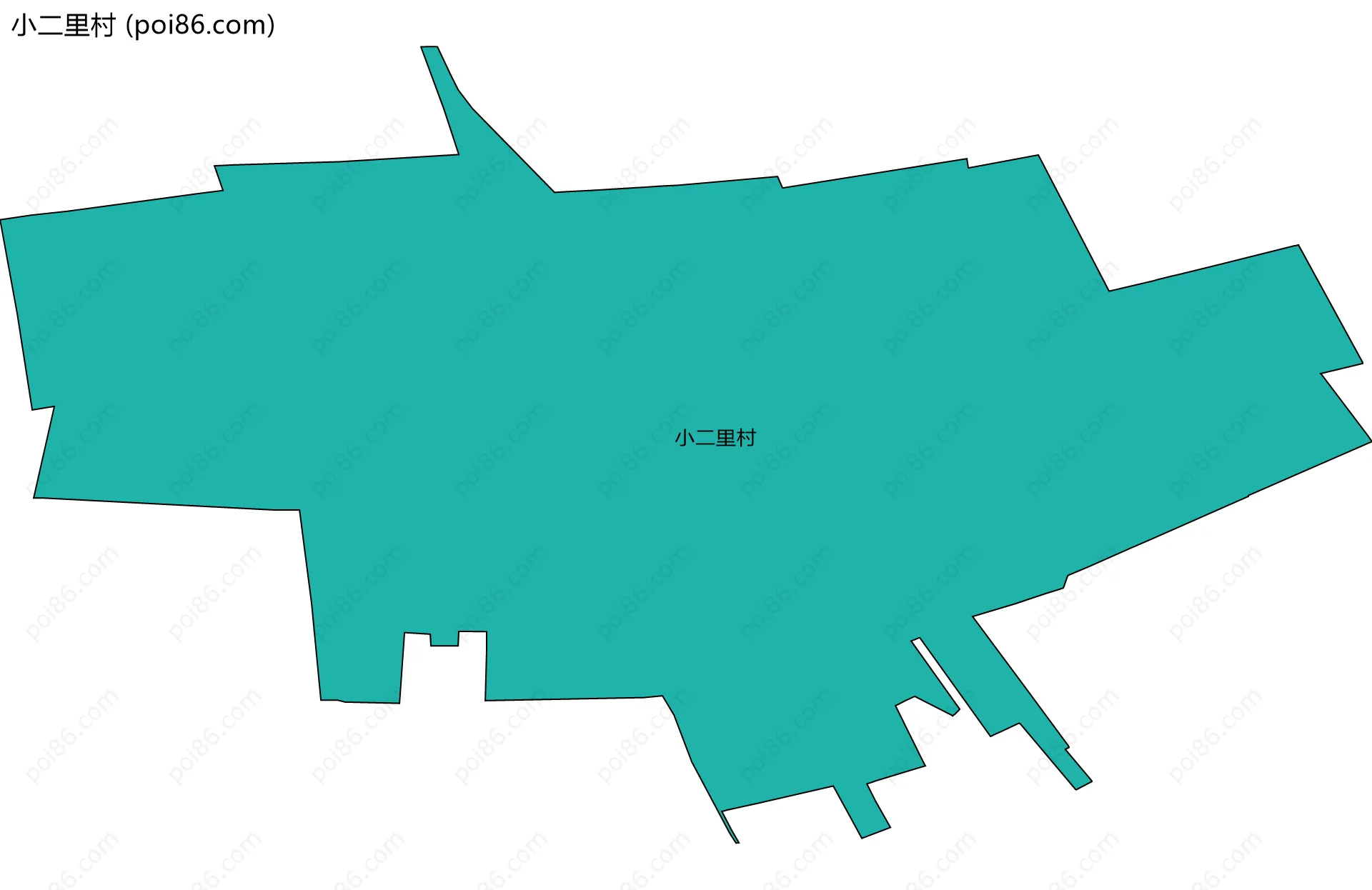 小二里村边界地图