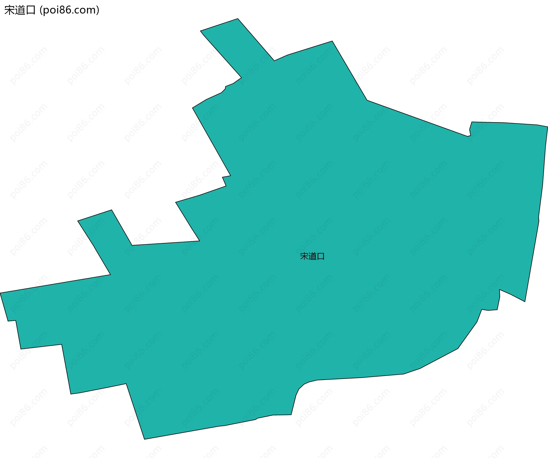 宋道口边界地图