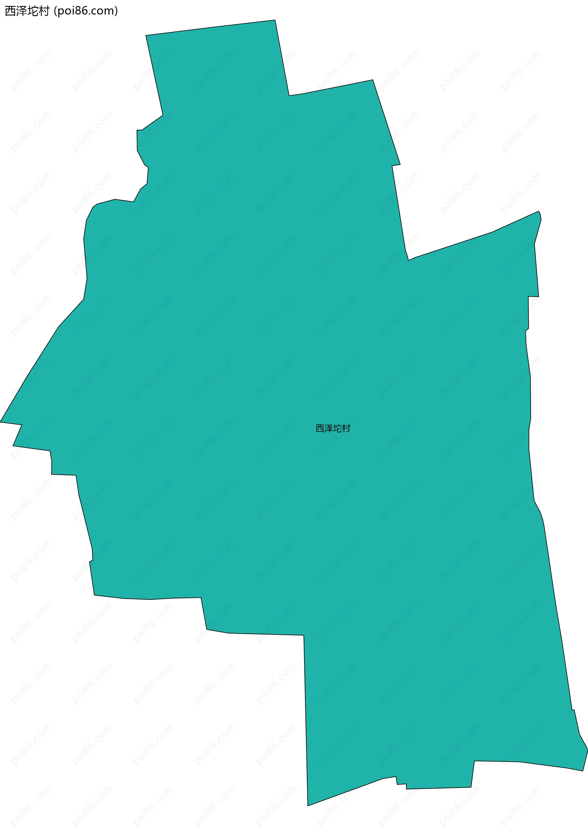 西泽坨村边界地图