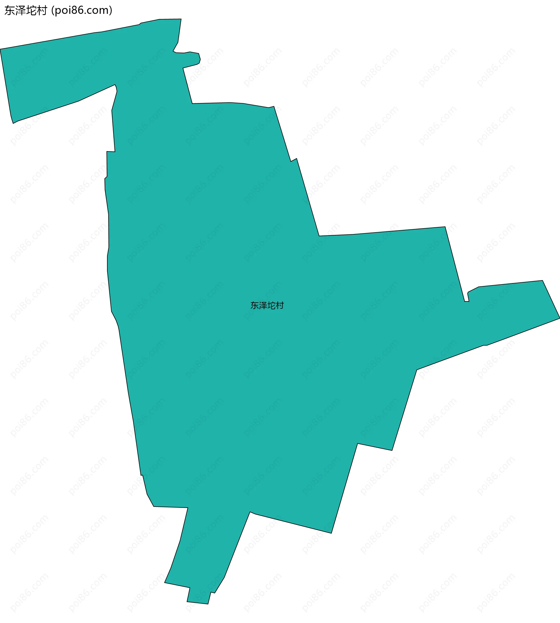 东泽坨村边界地图