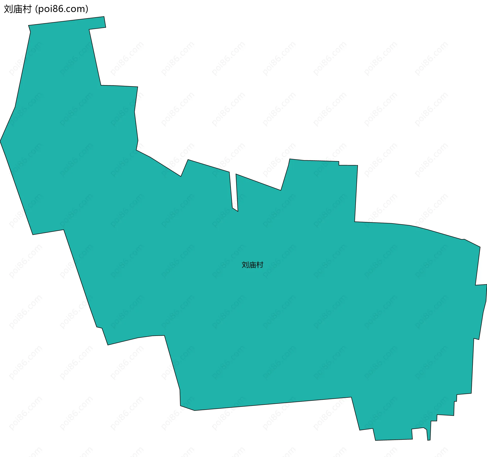 刘庙村边界地图
