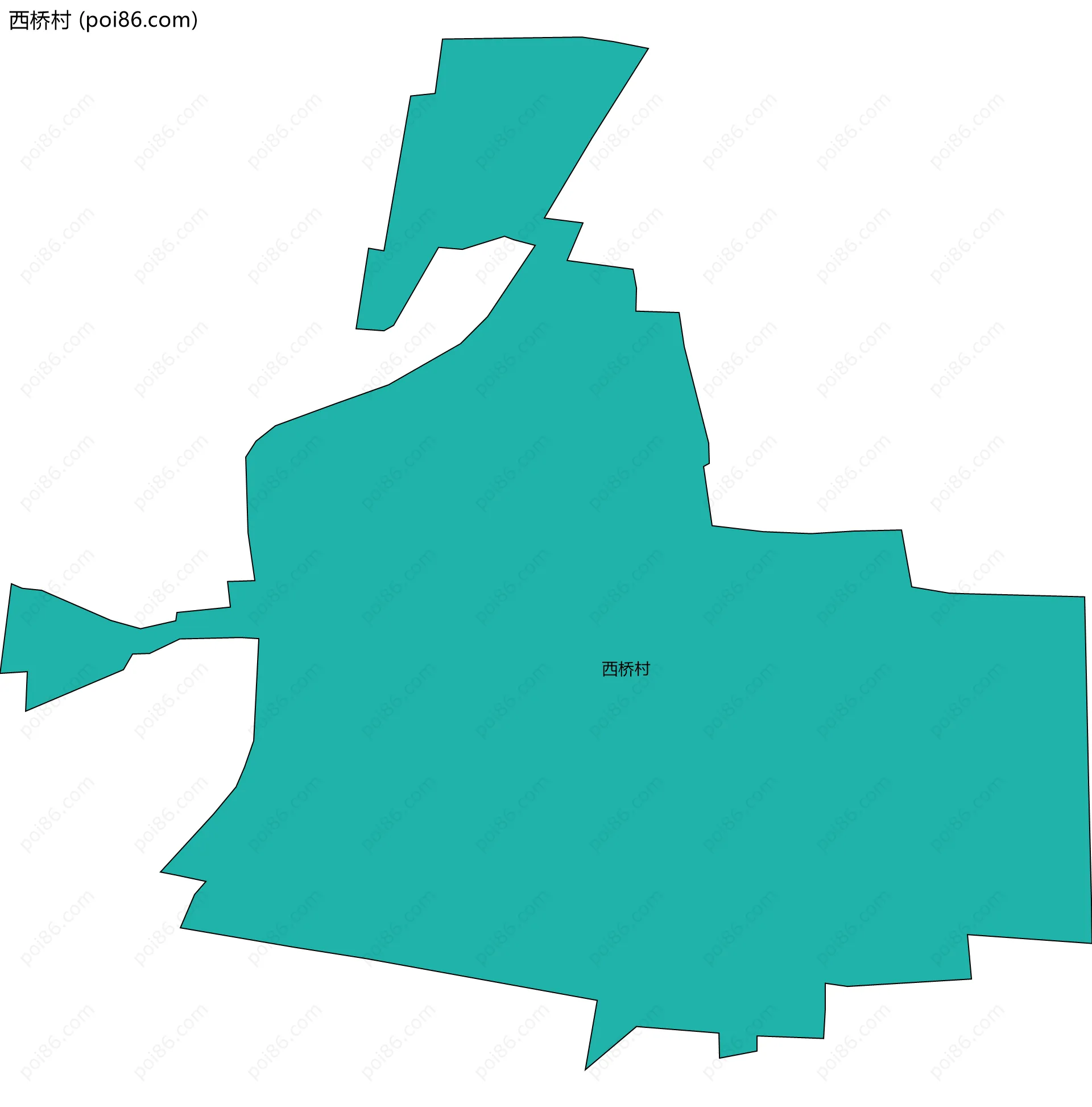 西桥村边界地图