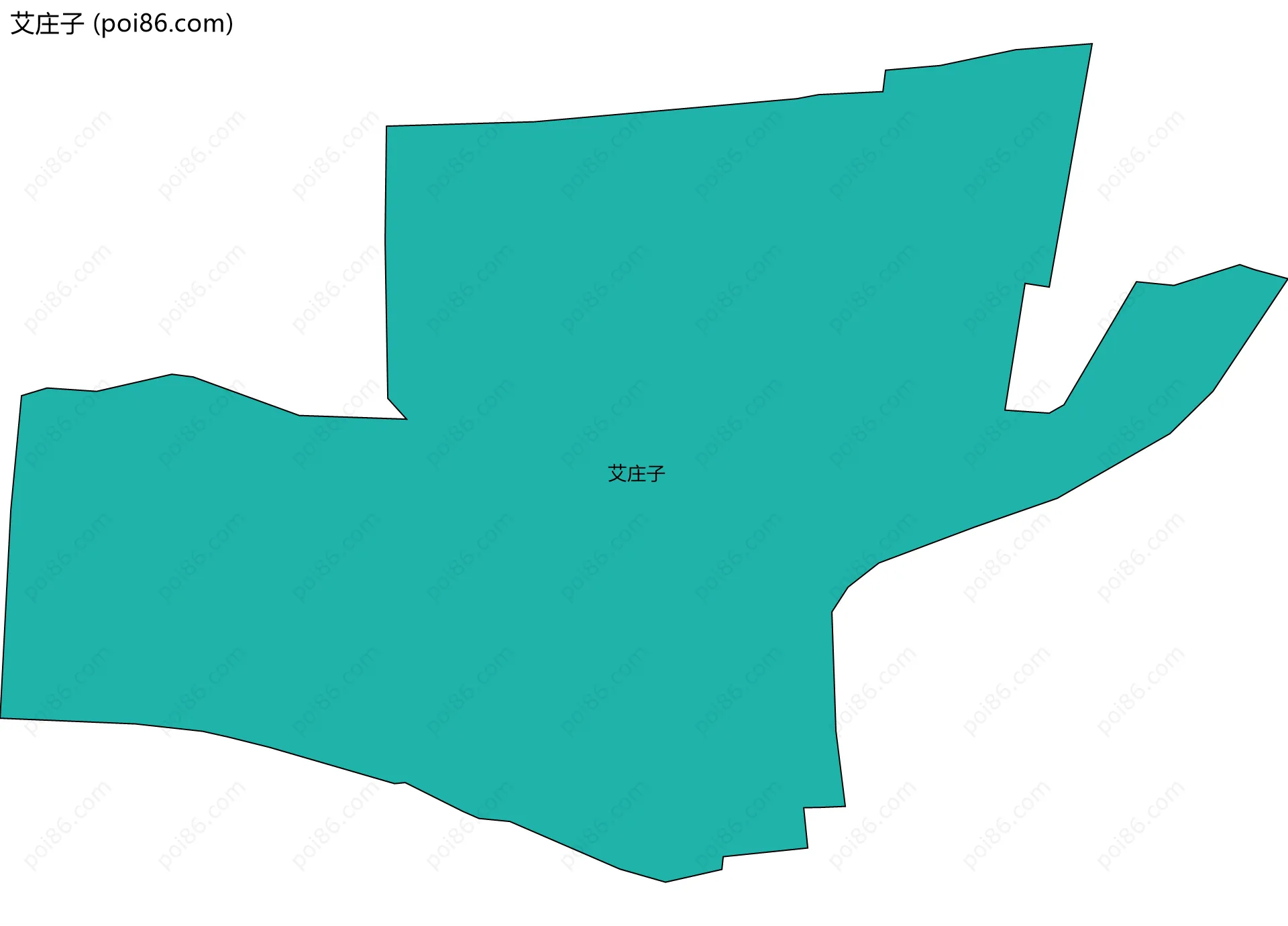 艾庄子边界地图