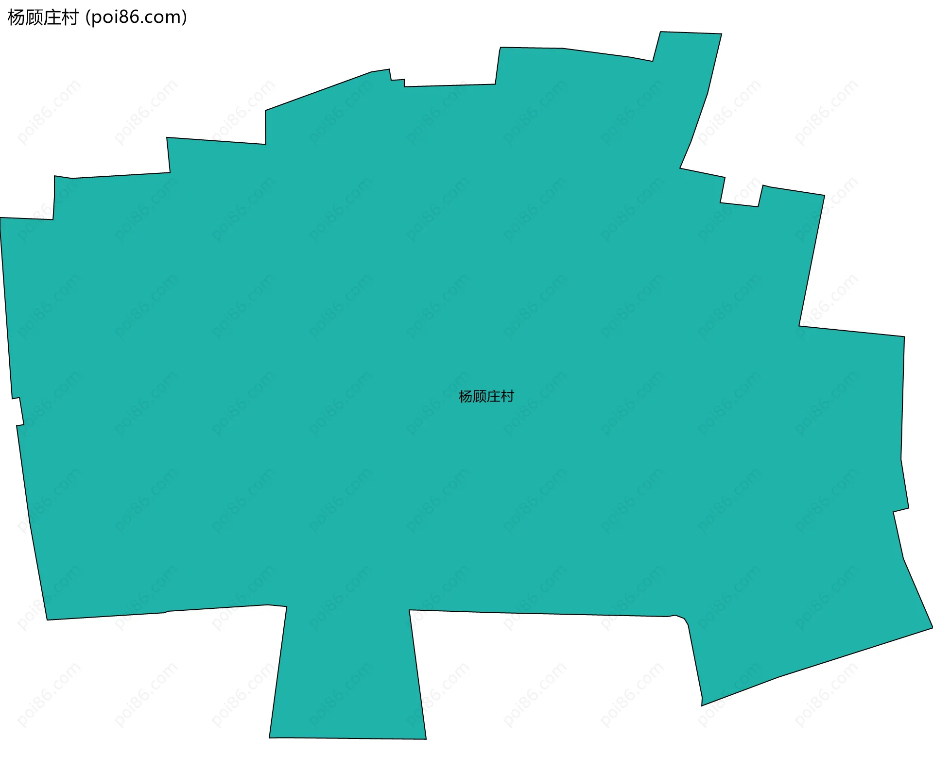 杨顾庄村边界地图