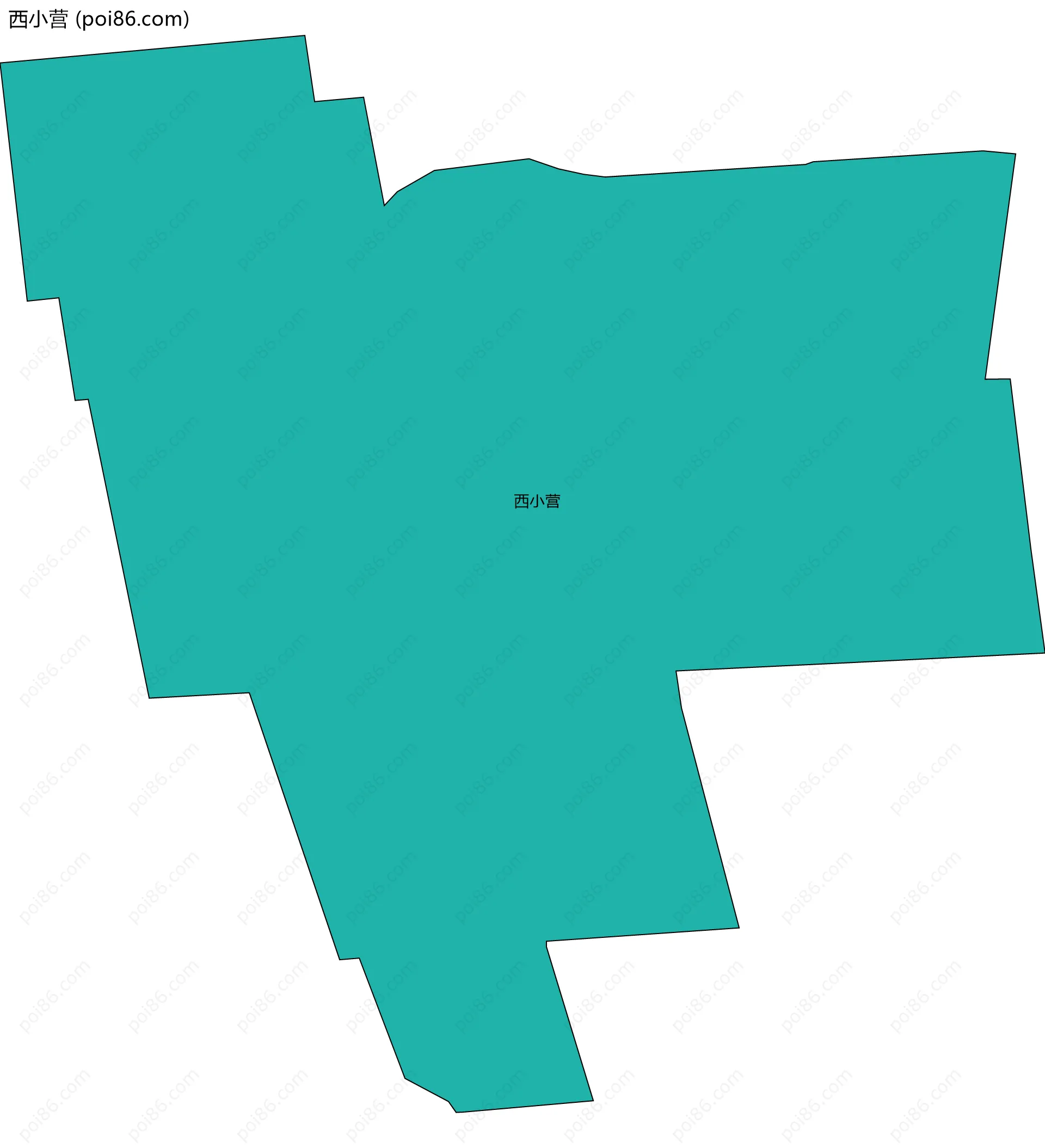 西小营边界地图