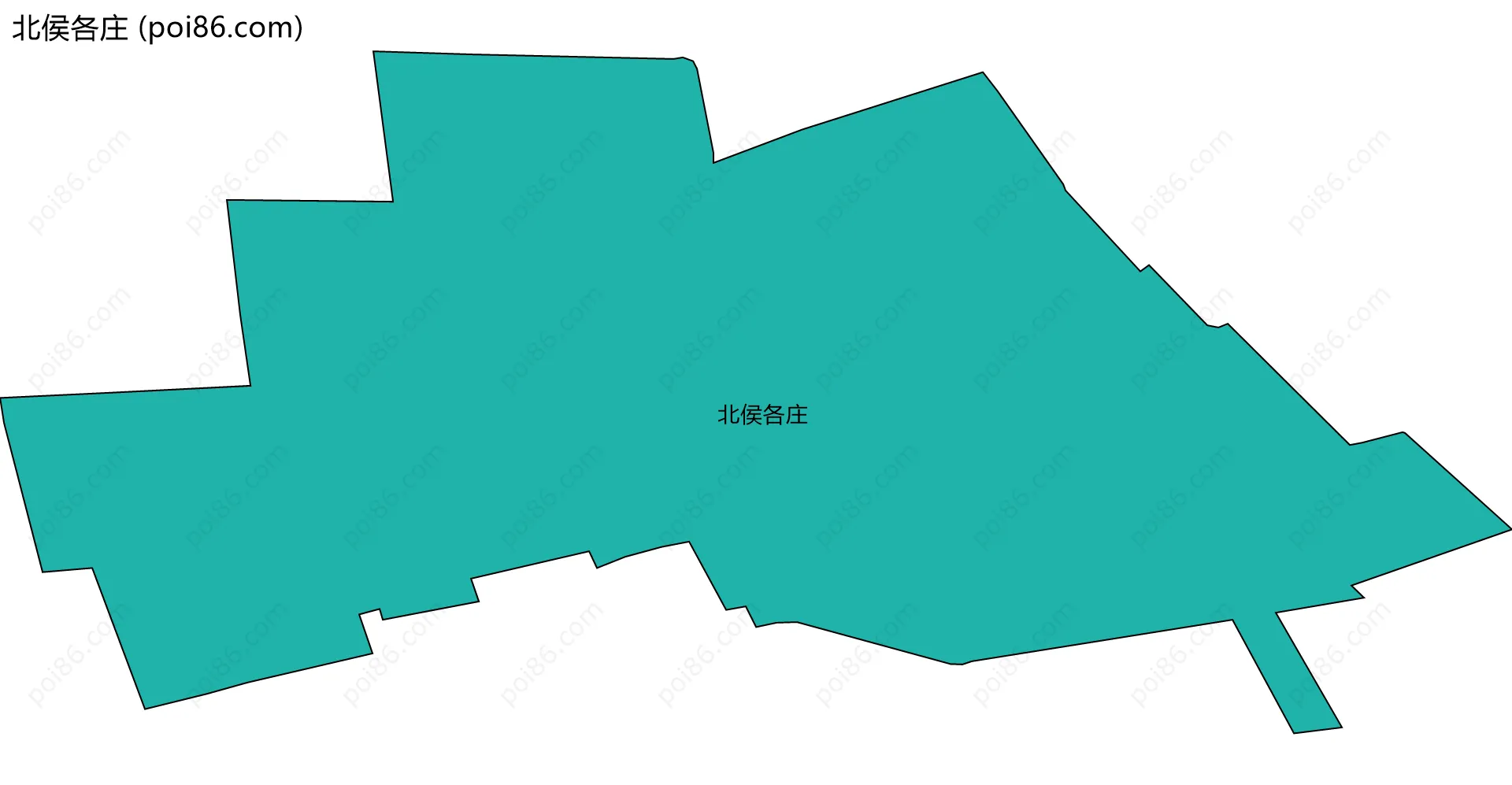 北侯各庄边界地图