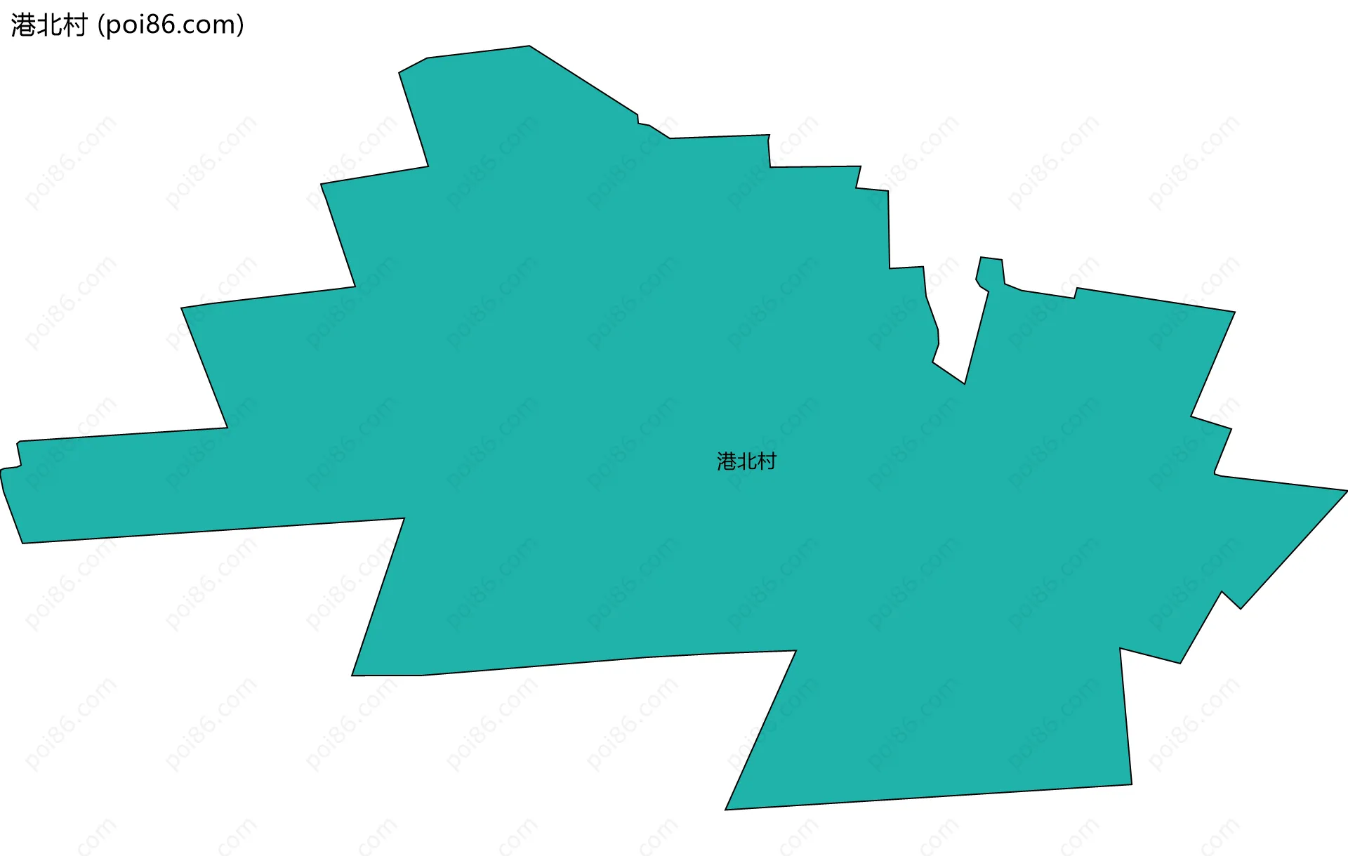 港北村边界地图
