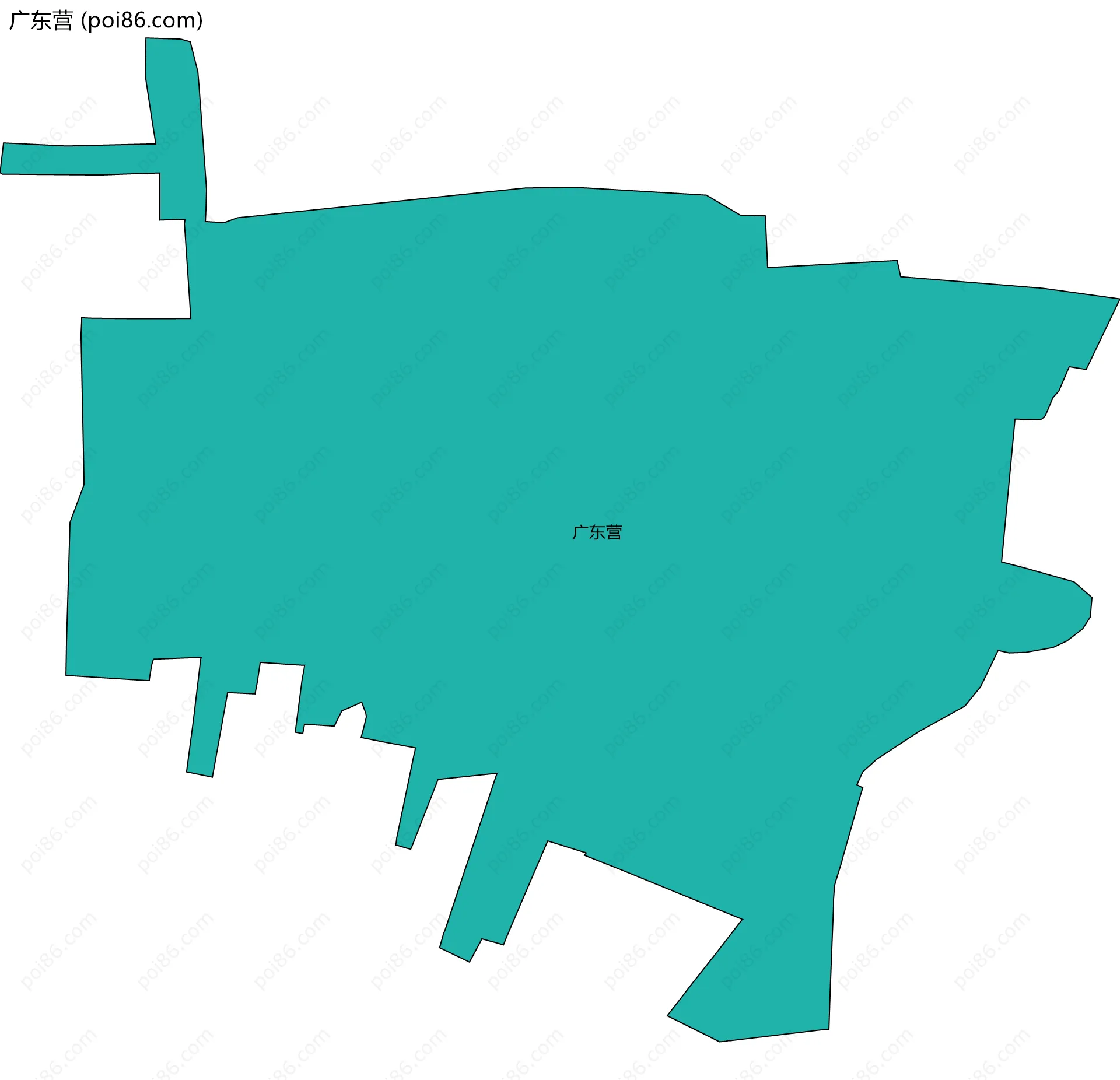 广东营边界地图