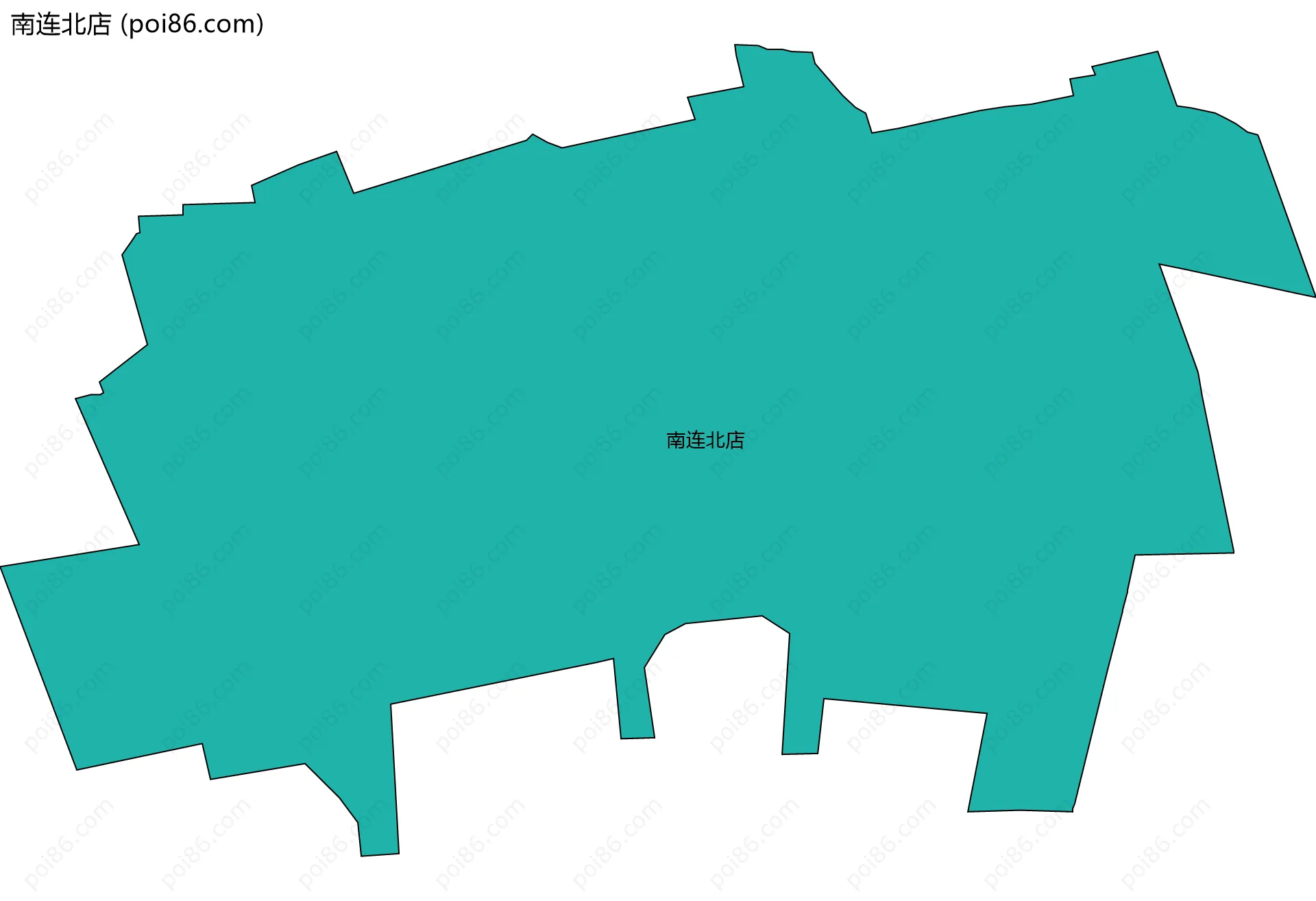 南连北店边界地图