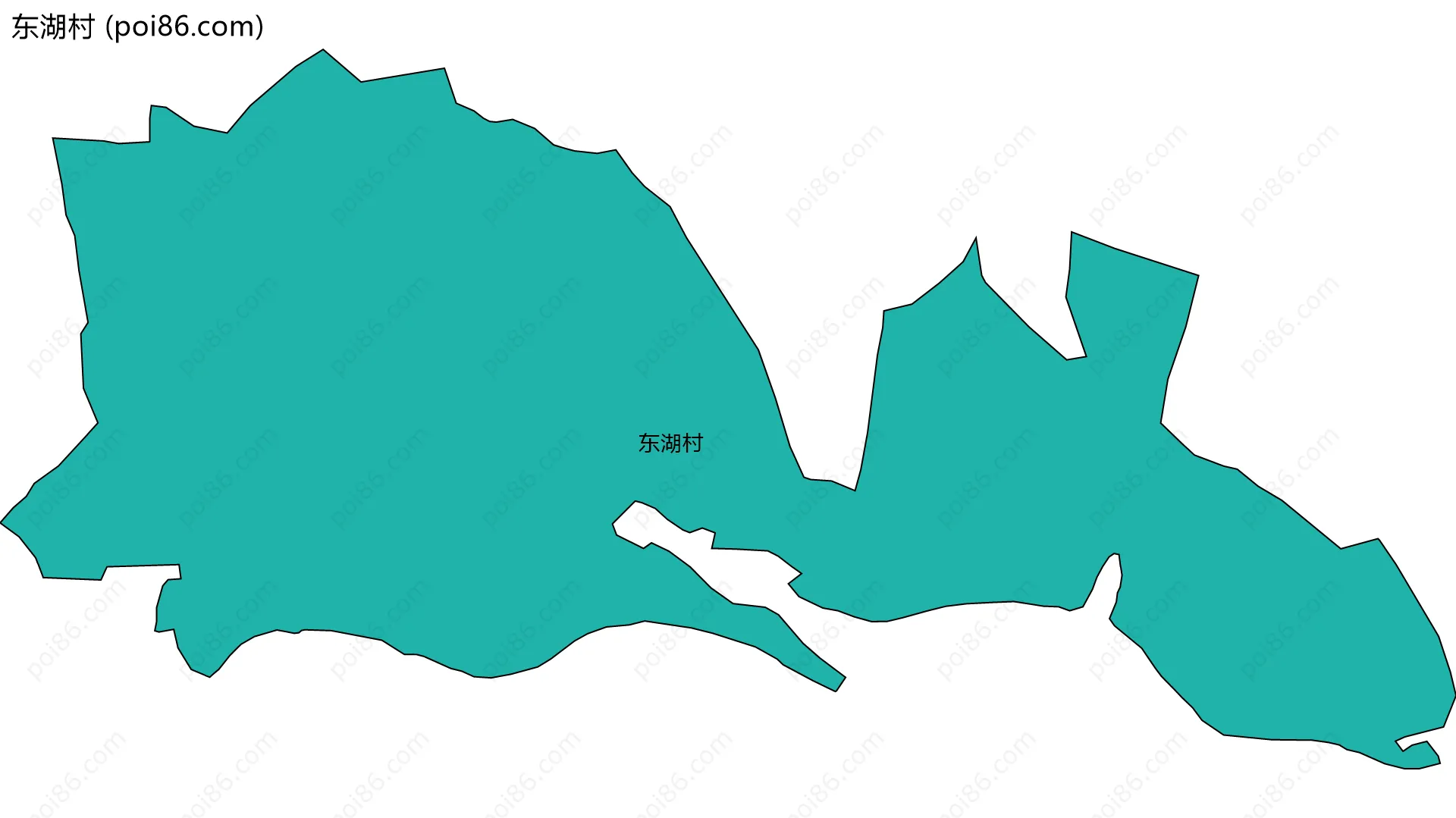 东湖村边界地图