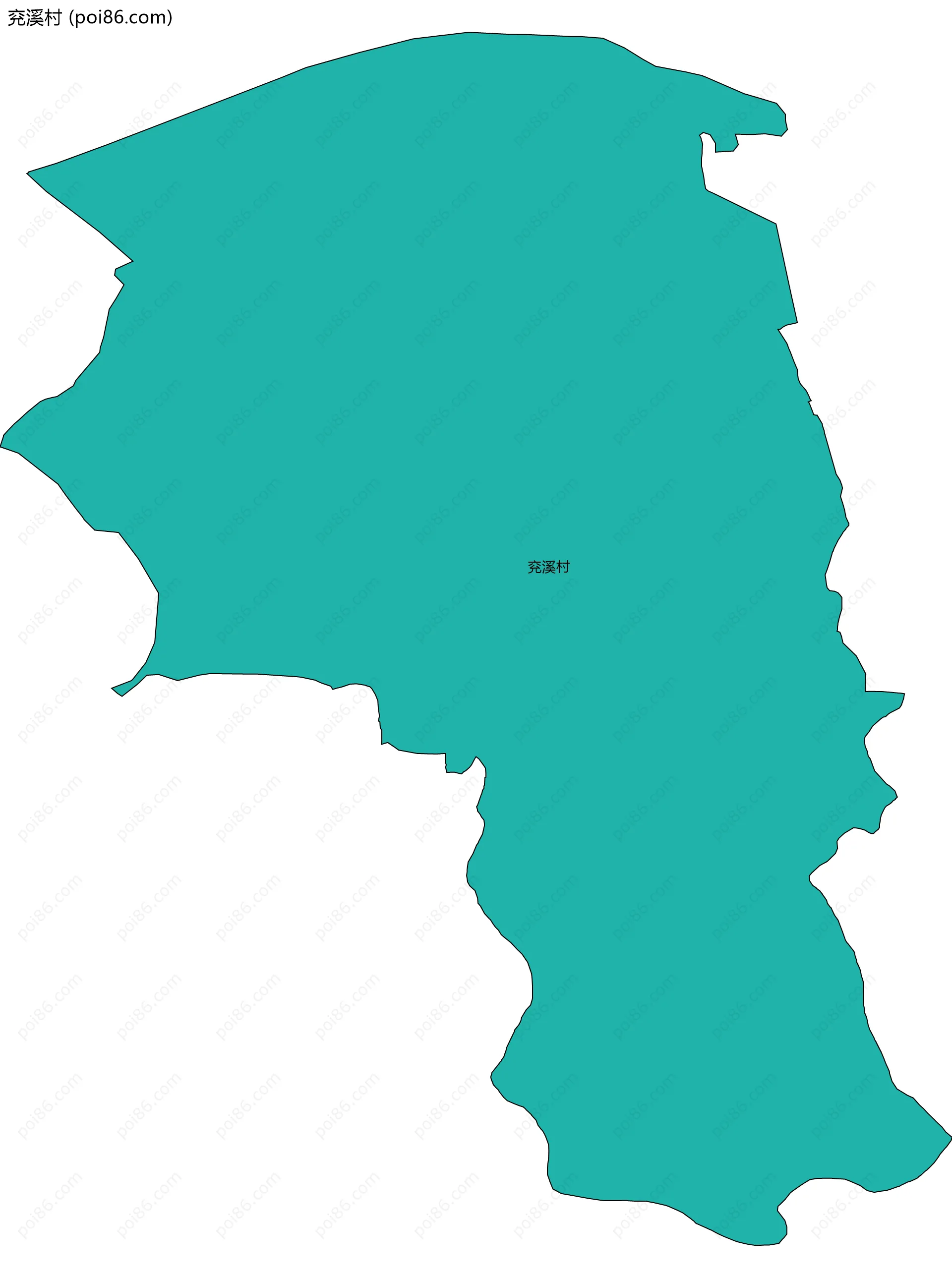 兖溪村边界地图