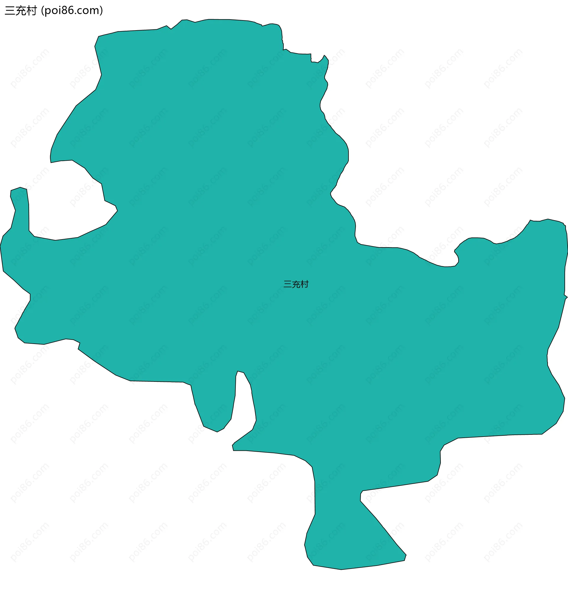 三充村边界地图