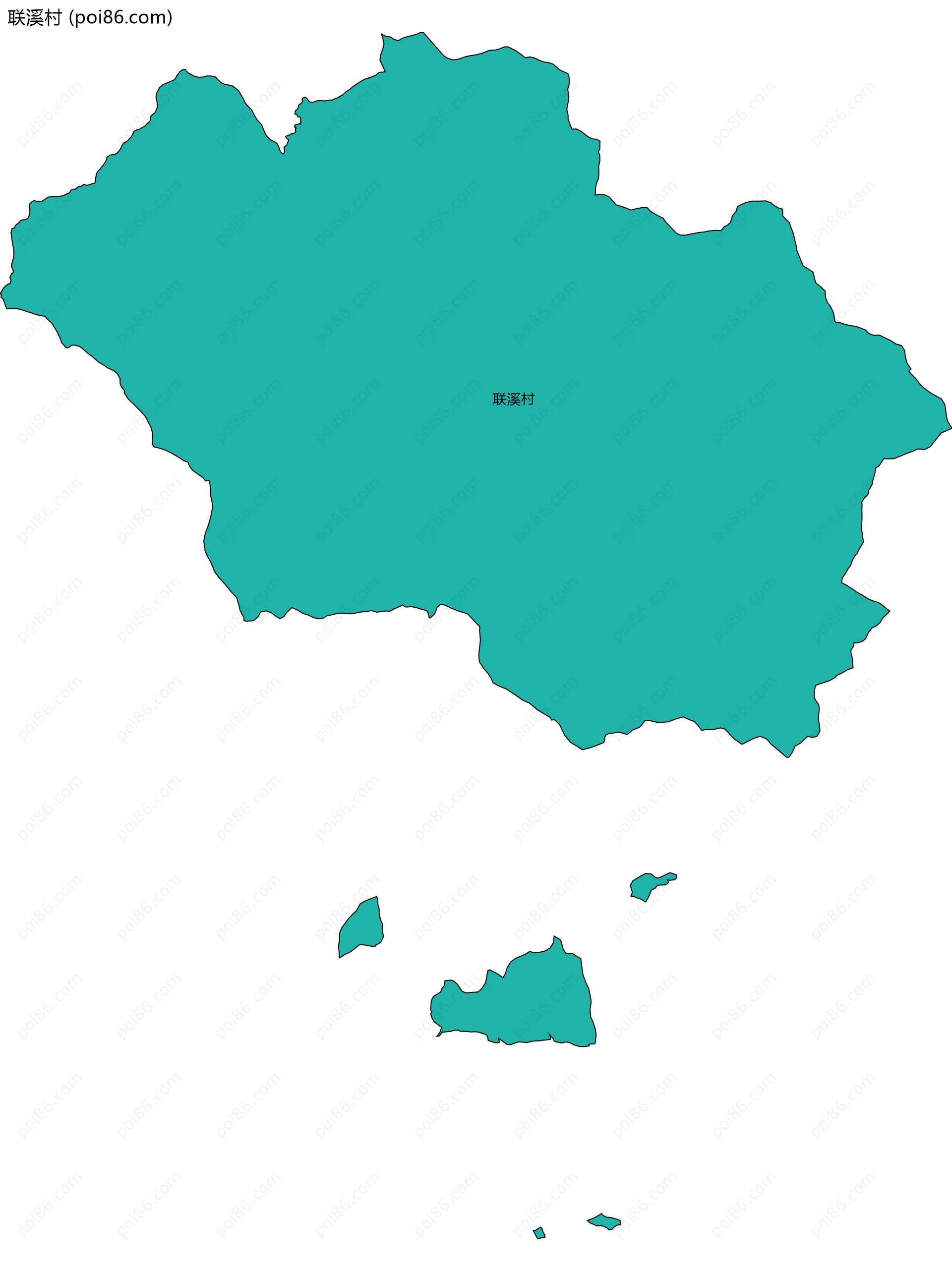 联溪村边界地图