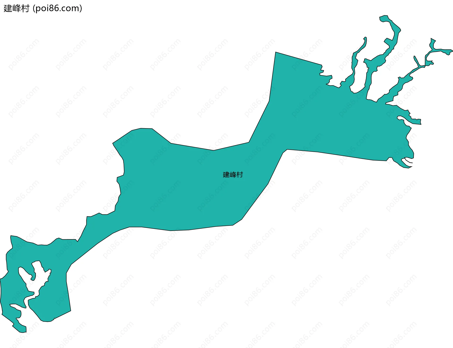 建峰村边界地图