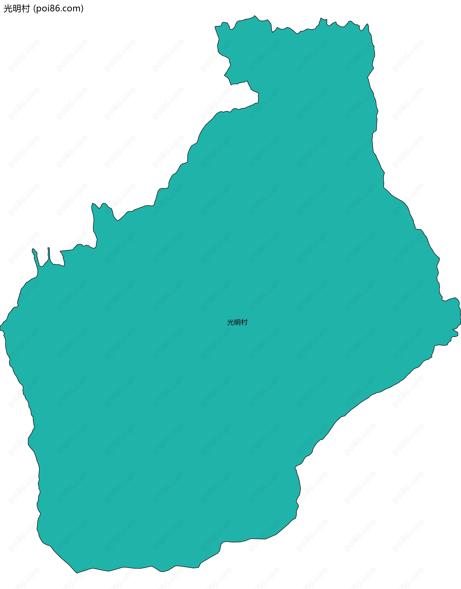 光明村边界地图