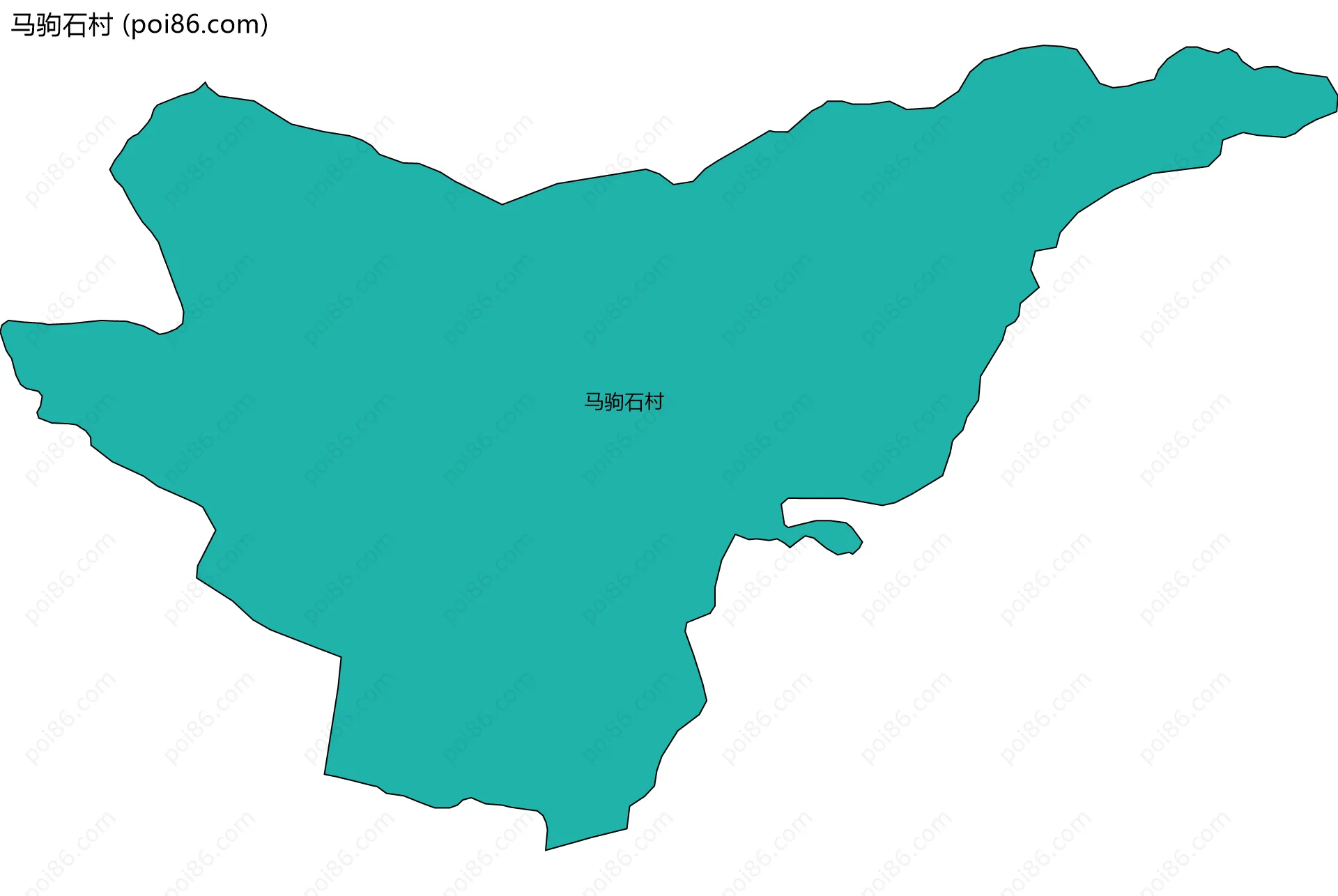 马驹石村边界地图