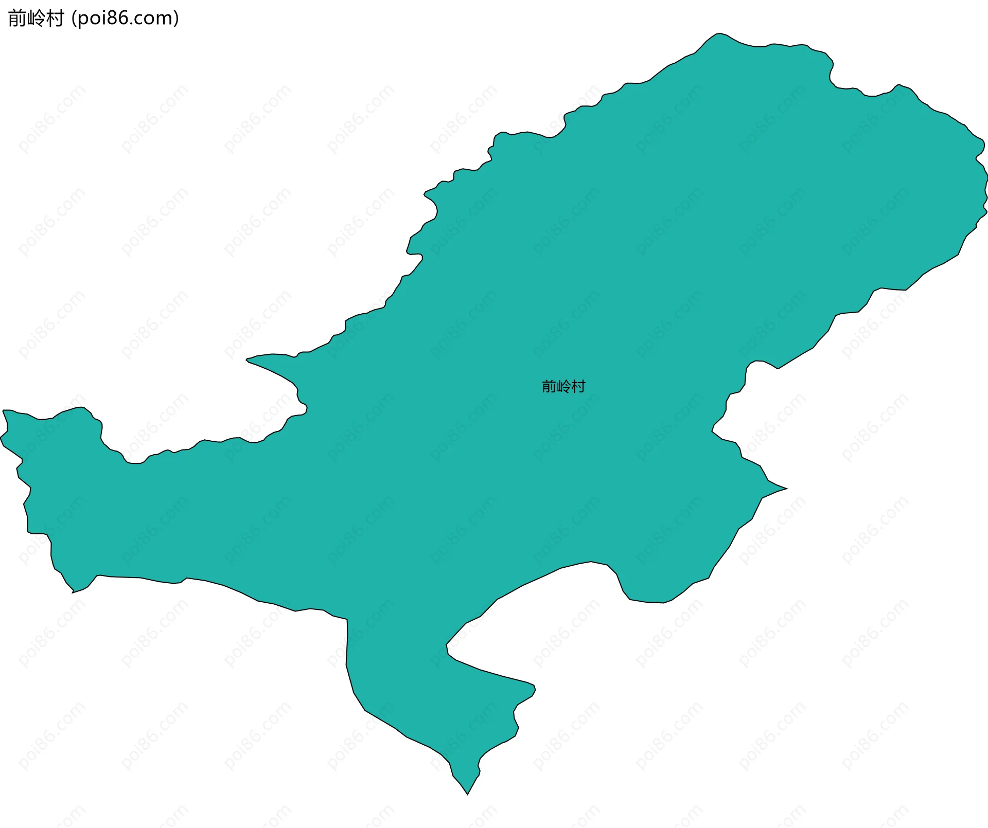 前岭村边界地图