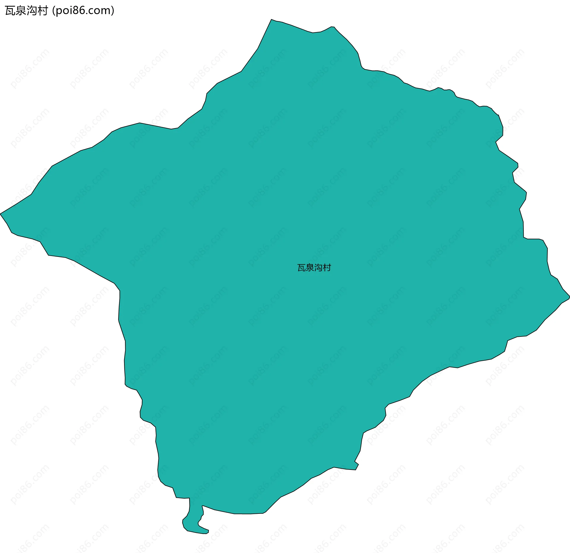 瓦泉沟村边界地图