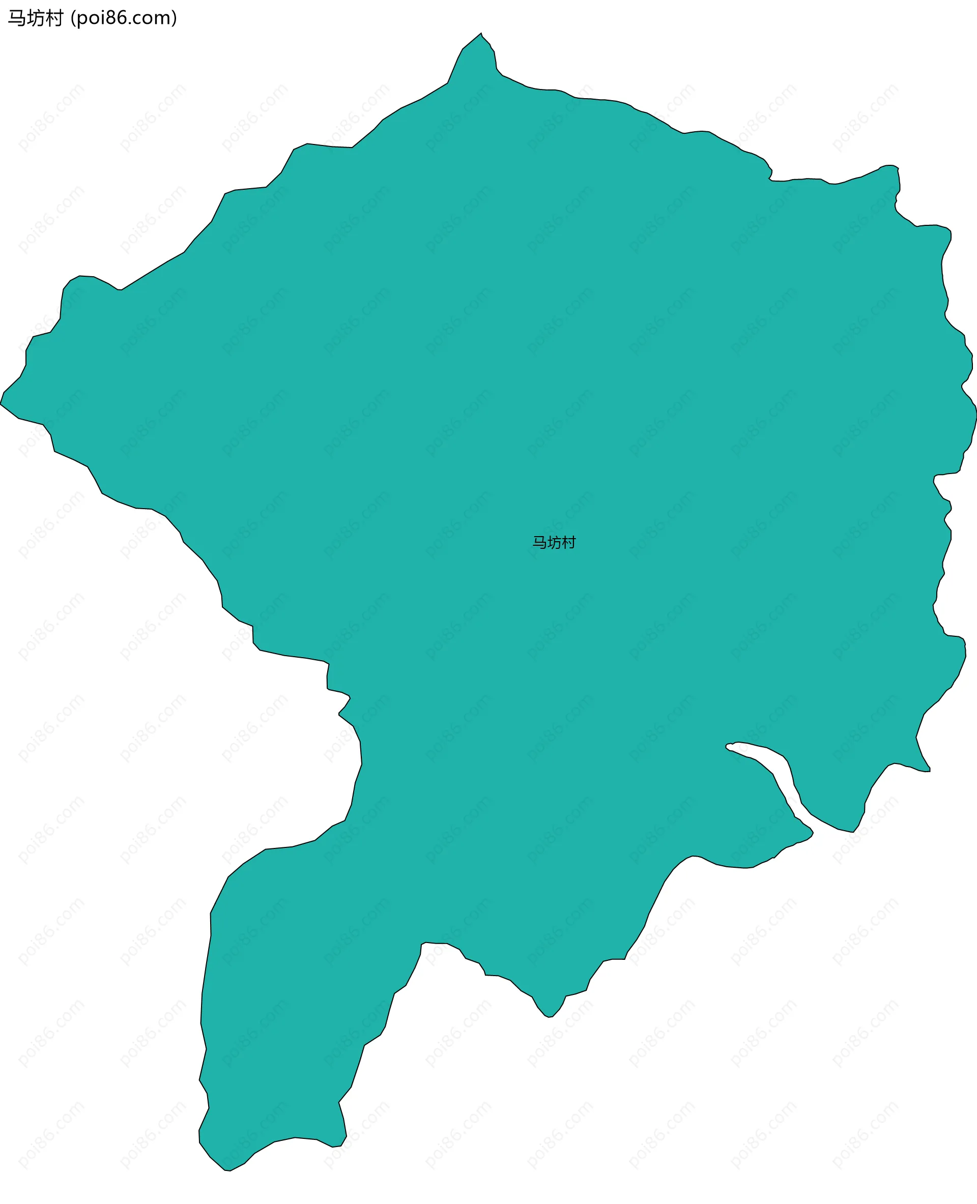 马坊村边界地图