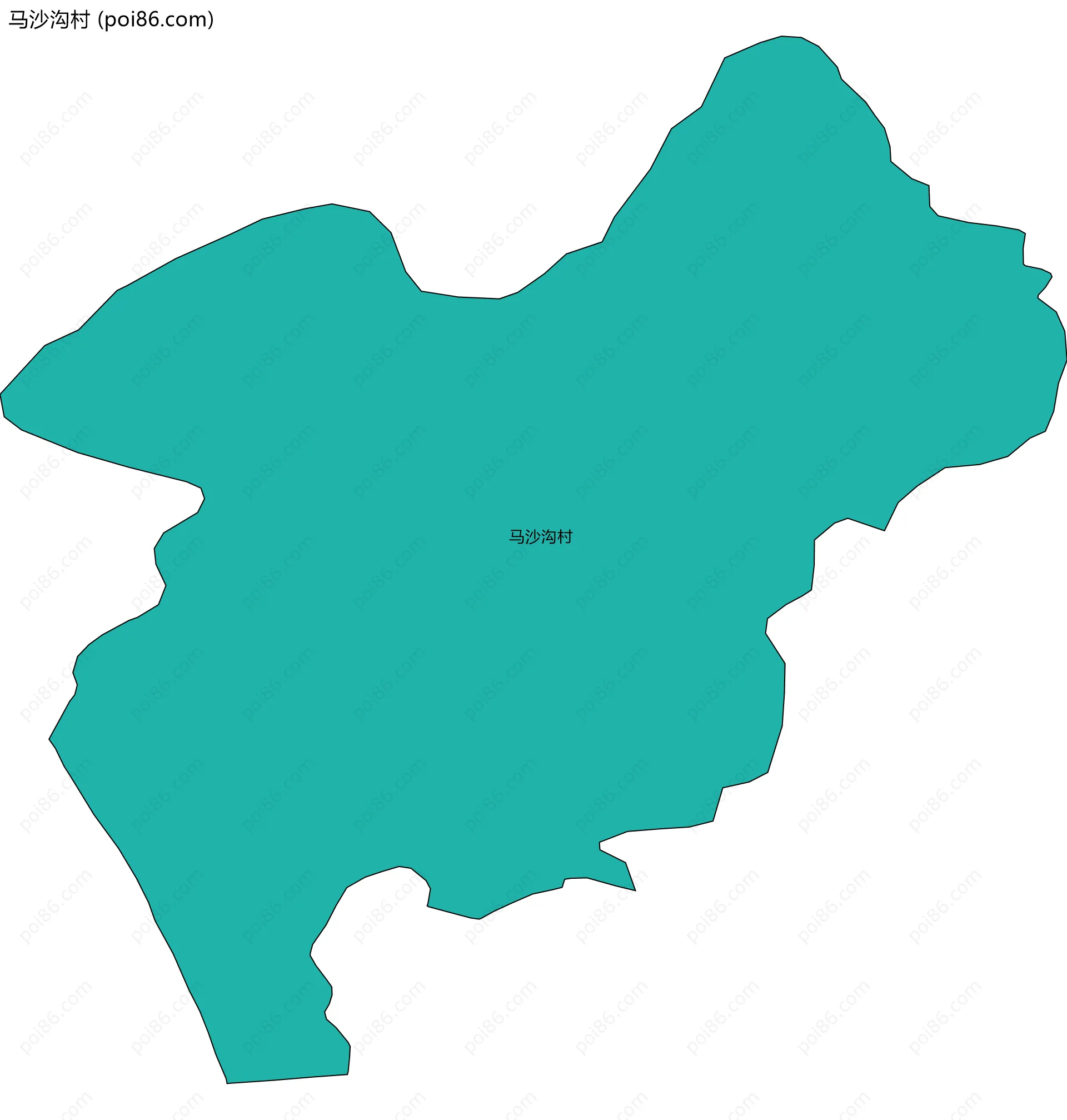 马沙沟村边界地图