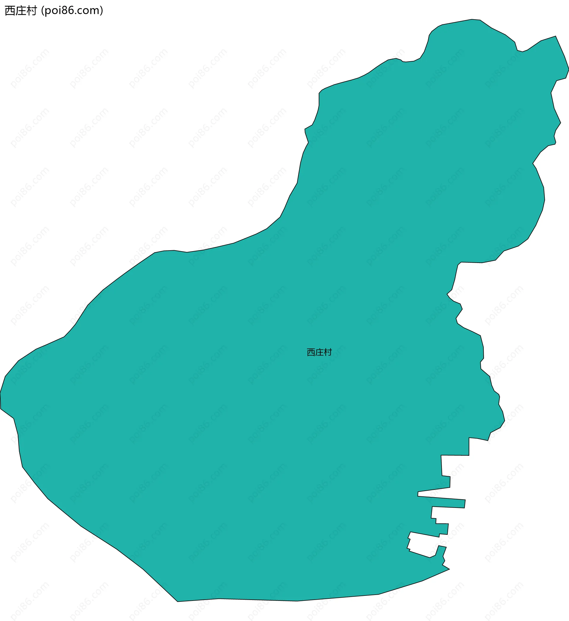 西庄村边界地图